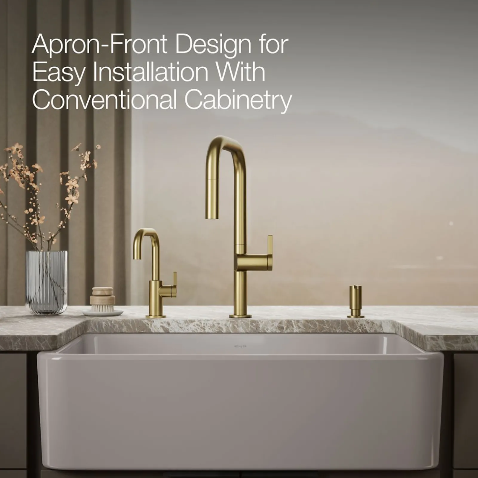 34" undermount single-bowl farmhouse kitchen sink^Kohler Clearance