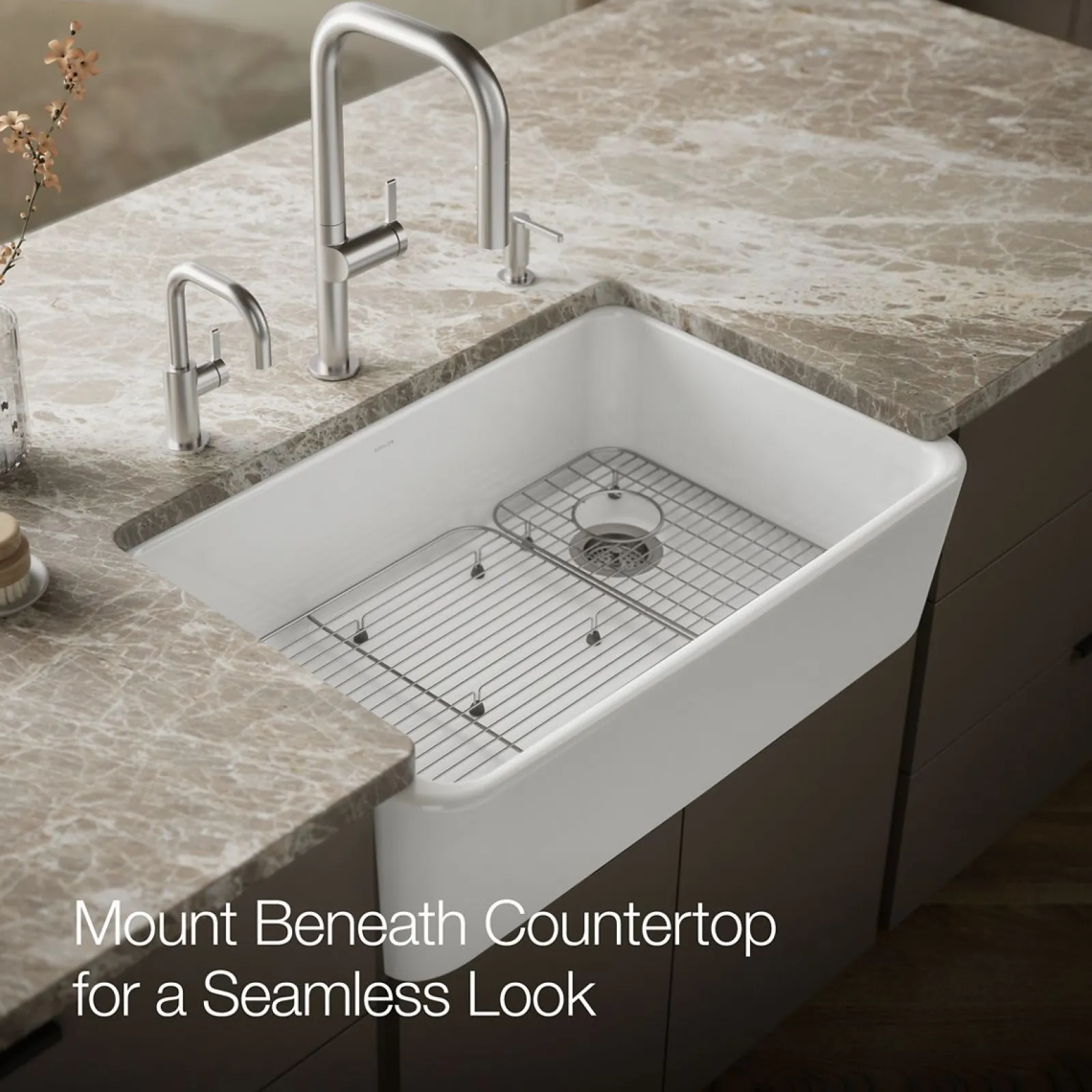 34" undermount single-bowl farmhouse kitchen sink^Kohler Clearance