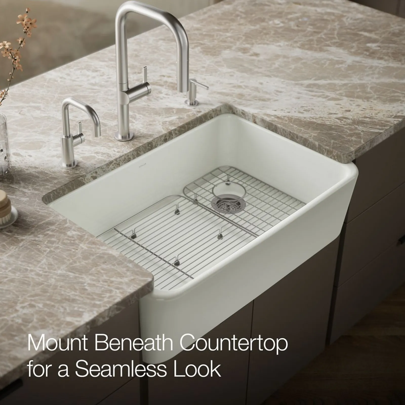 34" undermount single-bowl farmhouse kitchen sink^Kohler Clearance
