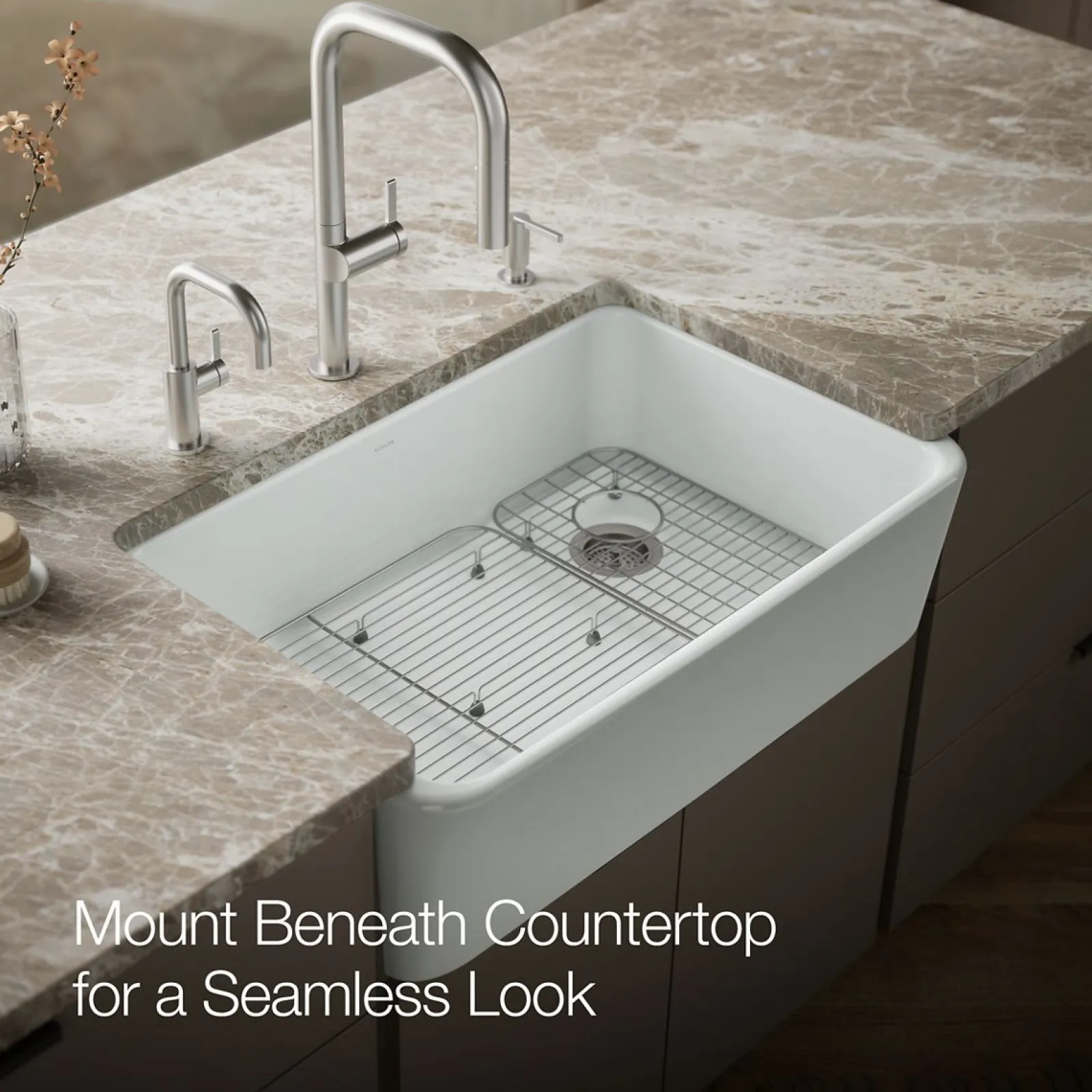 34" undermount single-bowl farmhouse kitchen sink^Kohler Clearance
