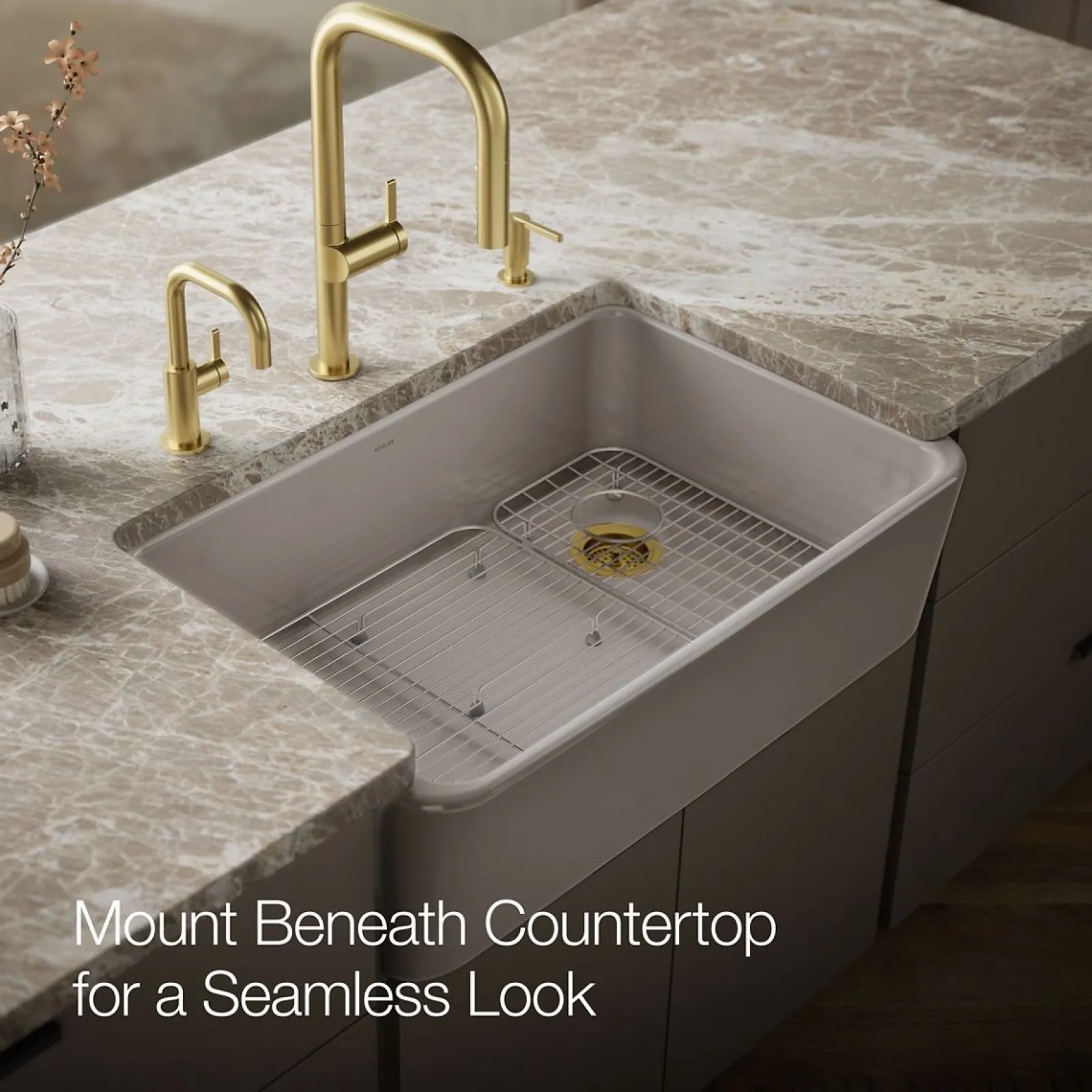 34" undermount single-bowl farmhouse kitchen sink^Kohler Clearance