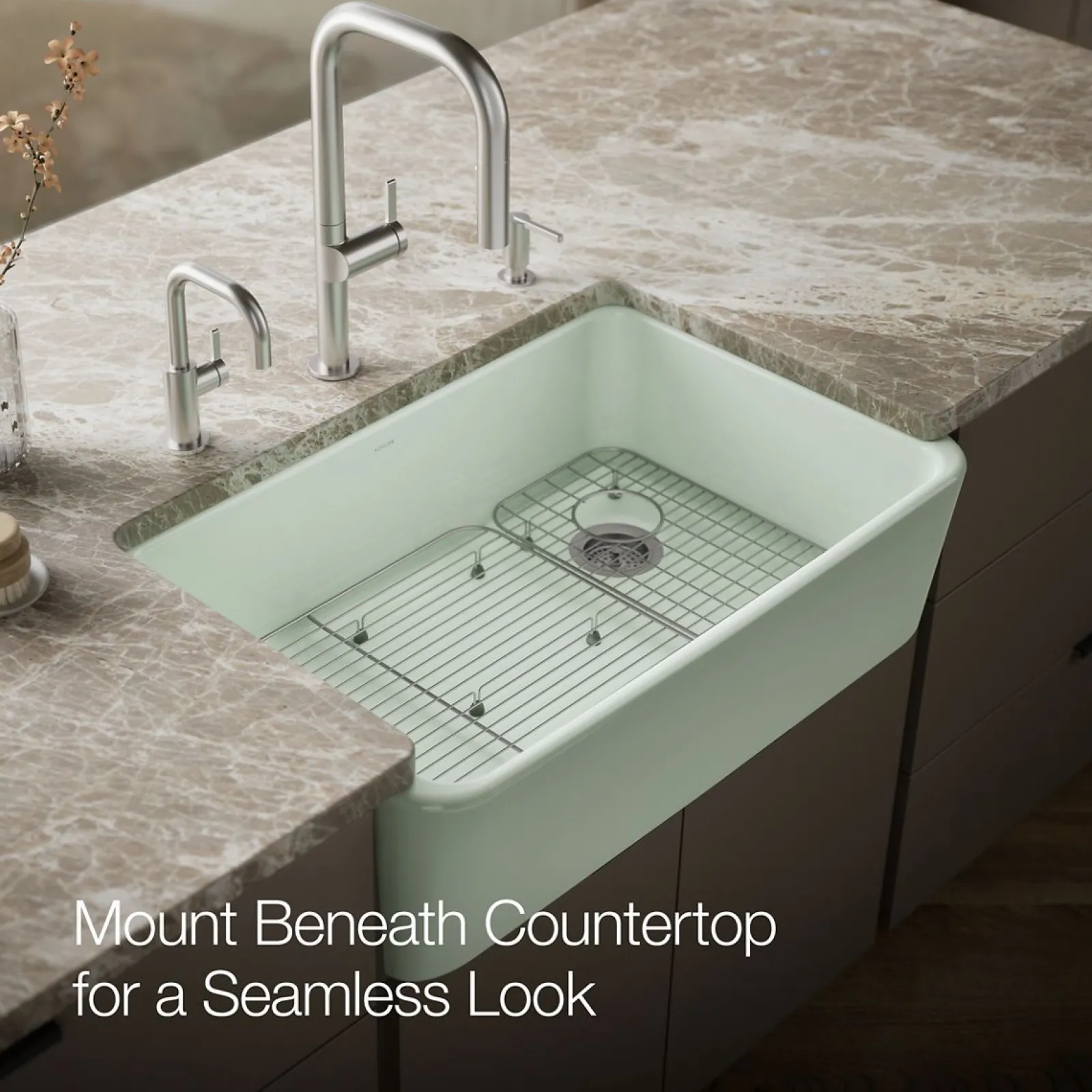 34" undermount single-bowl farmhouse kitchen sink^Kohler Clearance