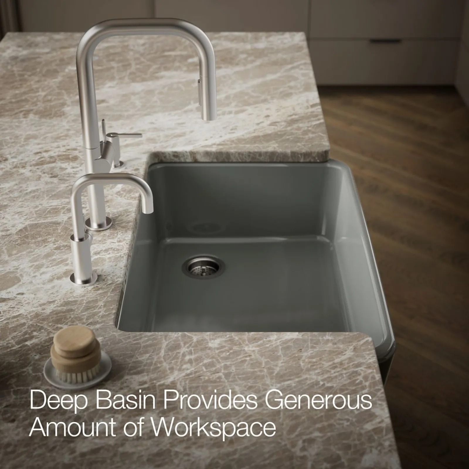 34" undermount single-bowl farmhouse kitchen sink^Kohler Clearance