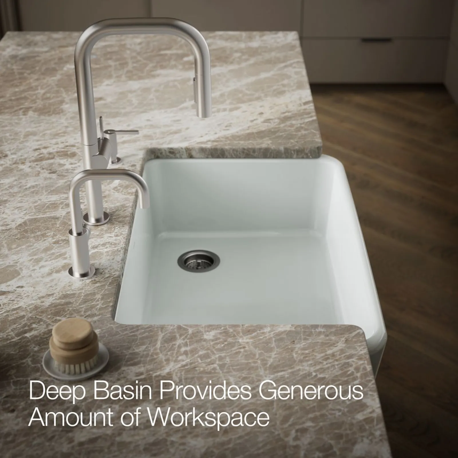 34" undermount single-bowl farmhouse kitchen sink^Kohler Clearance