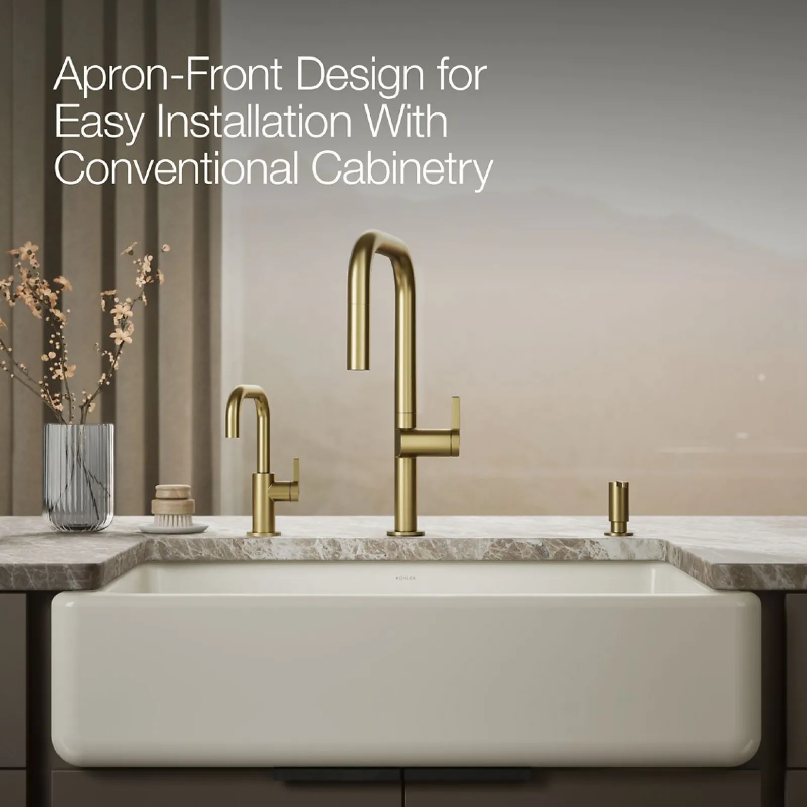 35-3/4" undermount single-bowl farmhouse kitchen sink^Kohler Sale