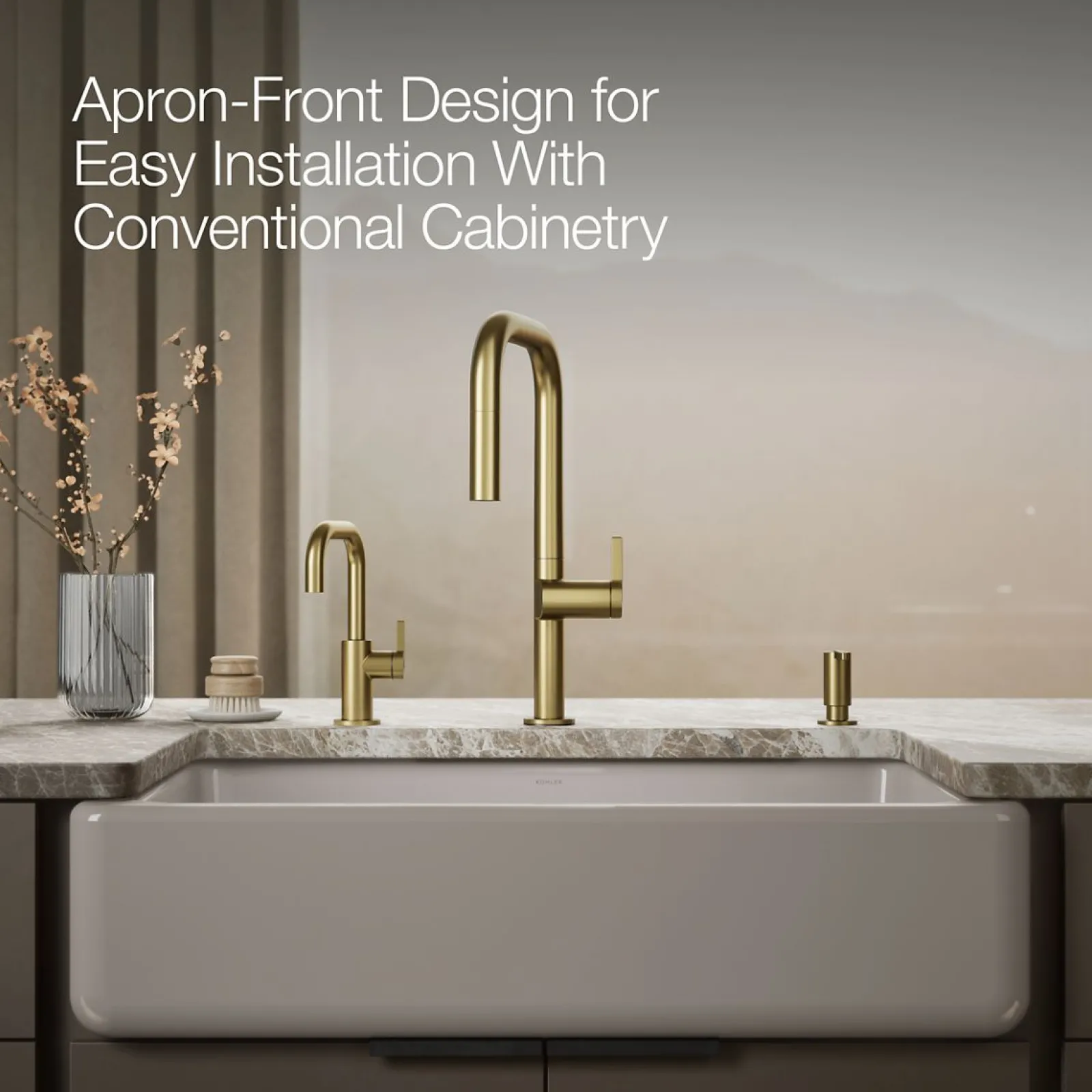 35-3/4" undermount single-bowl farmhouse kitchen sink^Kohler Sale