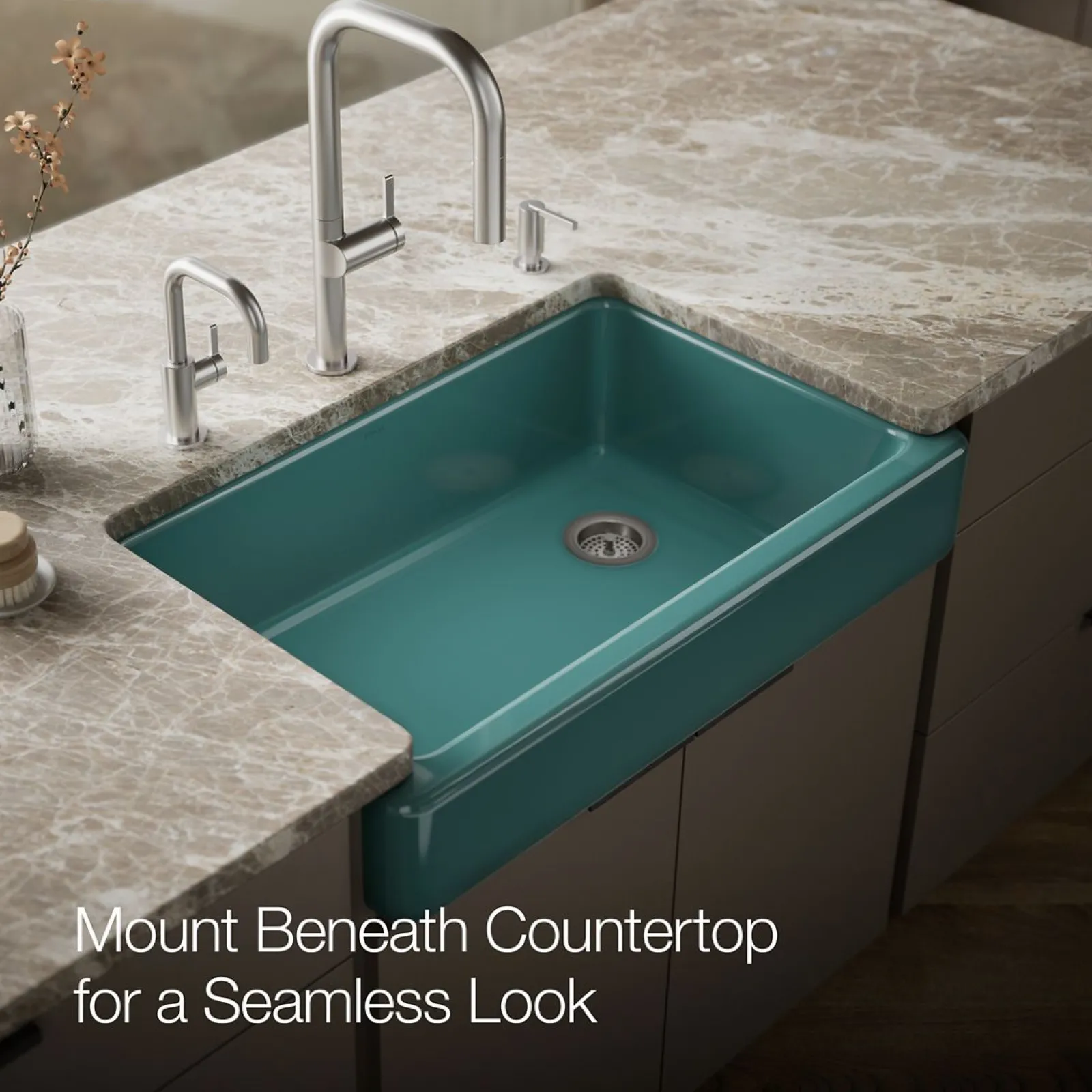 35-1/2" undermount single-bowl farmhouse kitchen sink^Kohler Hot