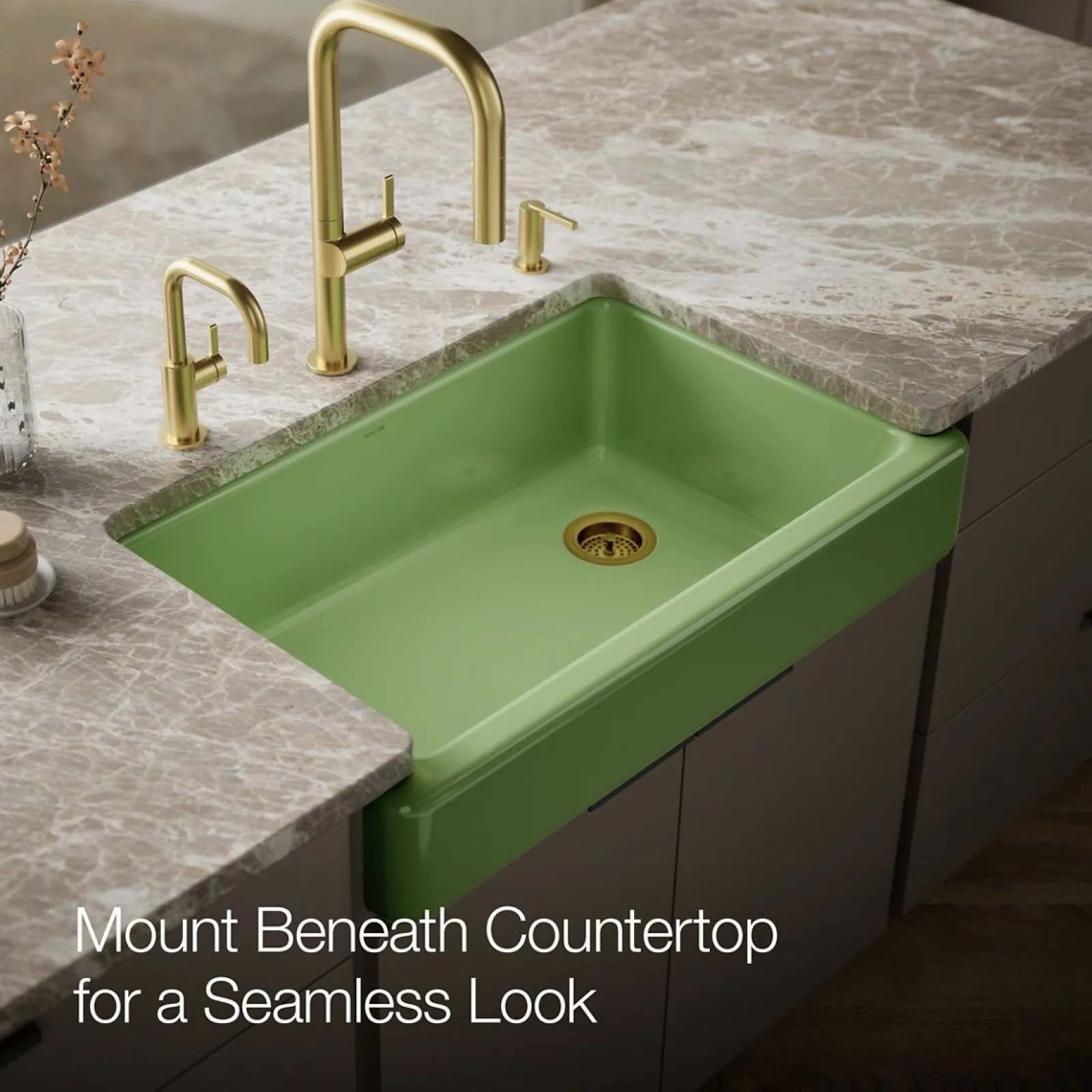 35-1/2" undermount single-bowl farmhouse kitchen sink^Kohler Hot