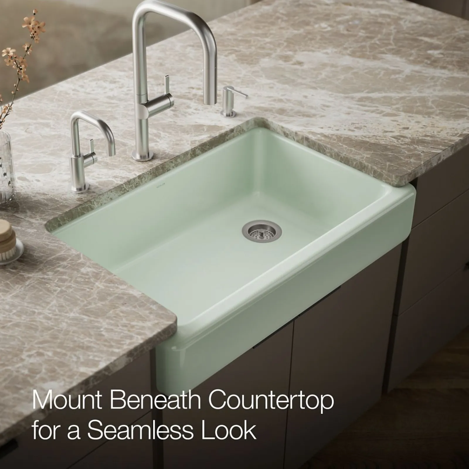 35-1/2" undermount single-bowl farmhouse kitchen sink^Kohler Hot