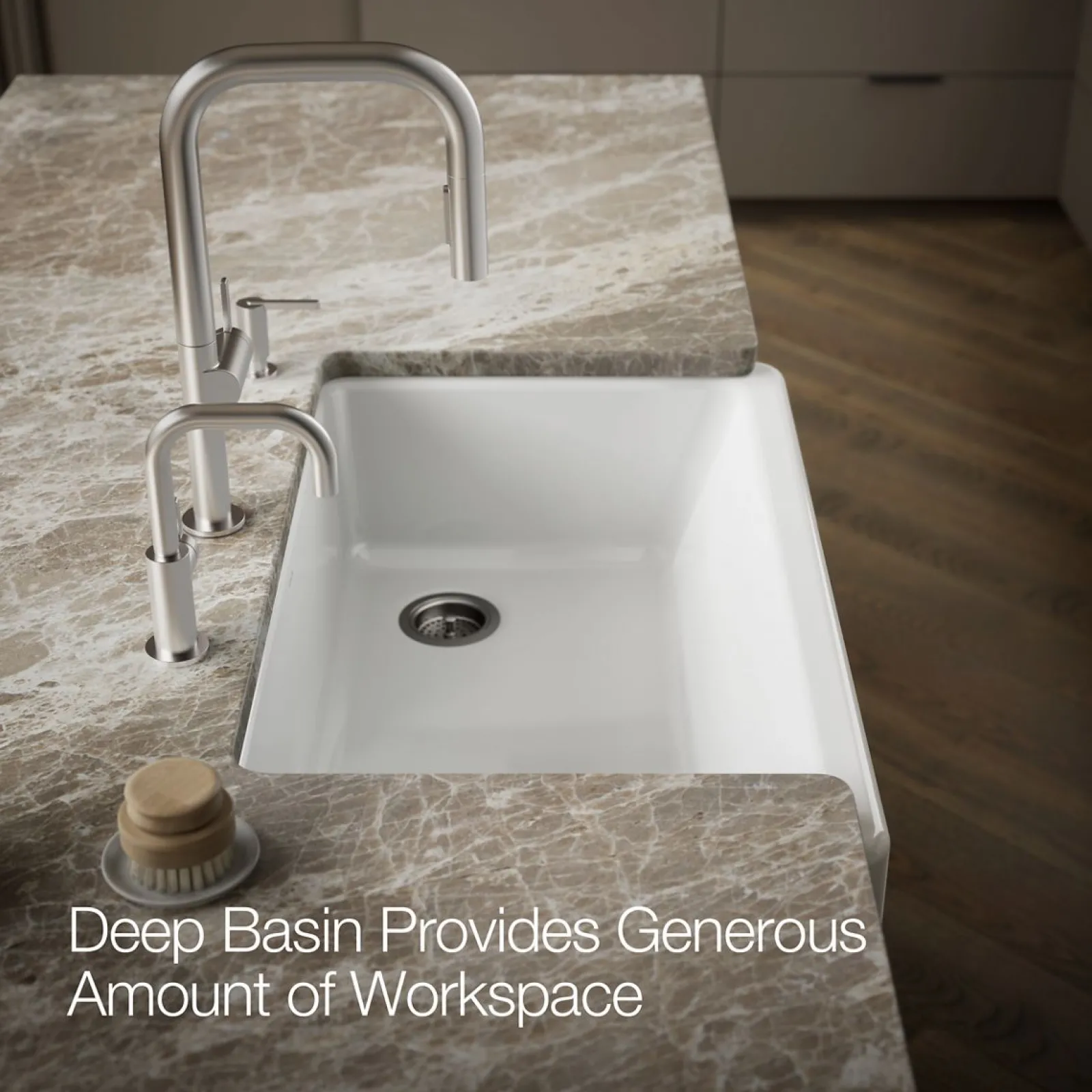 35-1/2" undermount single-bowl farmhouse kitchen sink^Kohler Hot