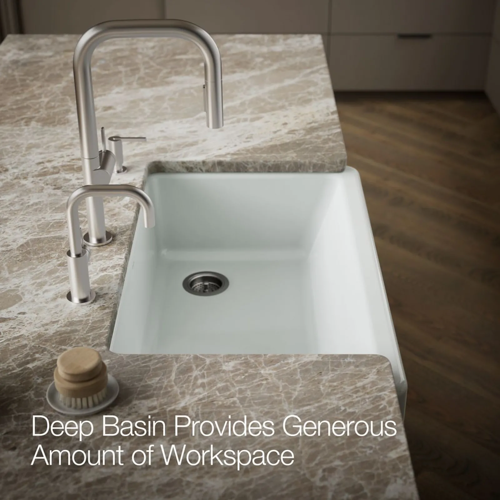 35-1/2" undermount single-bowl farmhouse kitchen sink^Kohler Hot