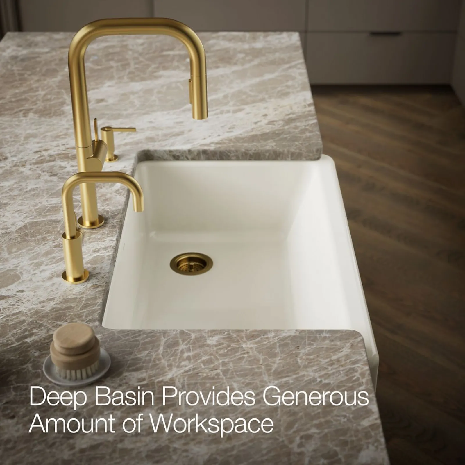 35-1/2" undermount single-bowl farmhouse kitchen sink^Kohler Hot