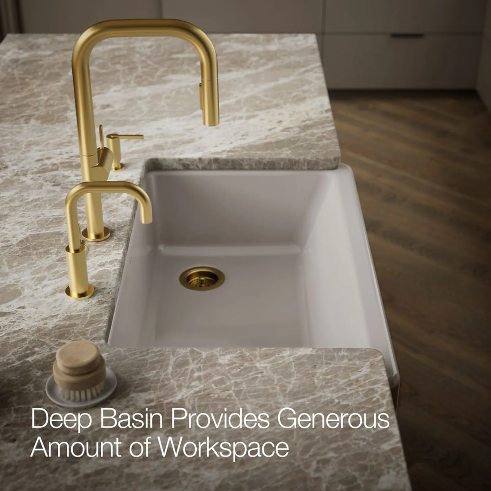 35-1/2" undermount single-bowl farmhouse kitchen sink^Kohler Hot