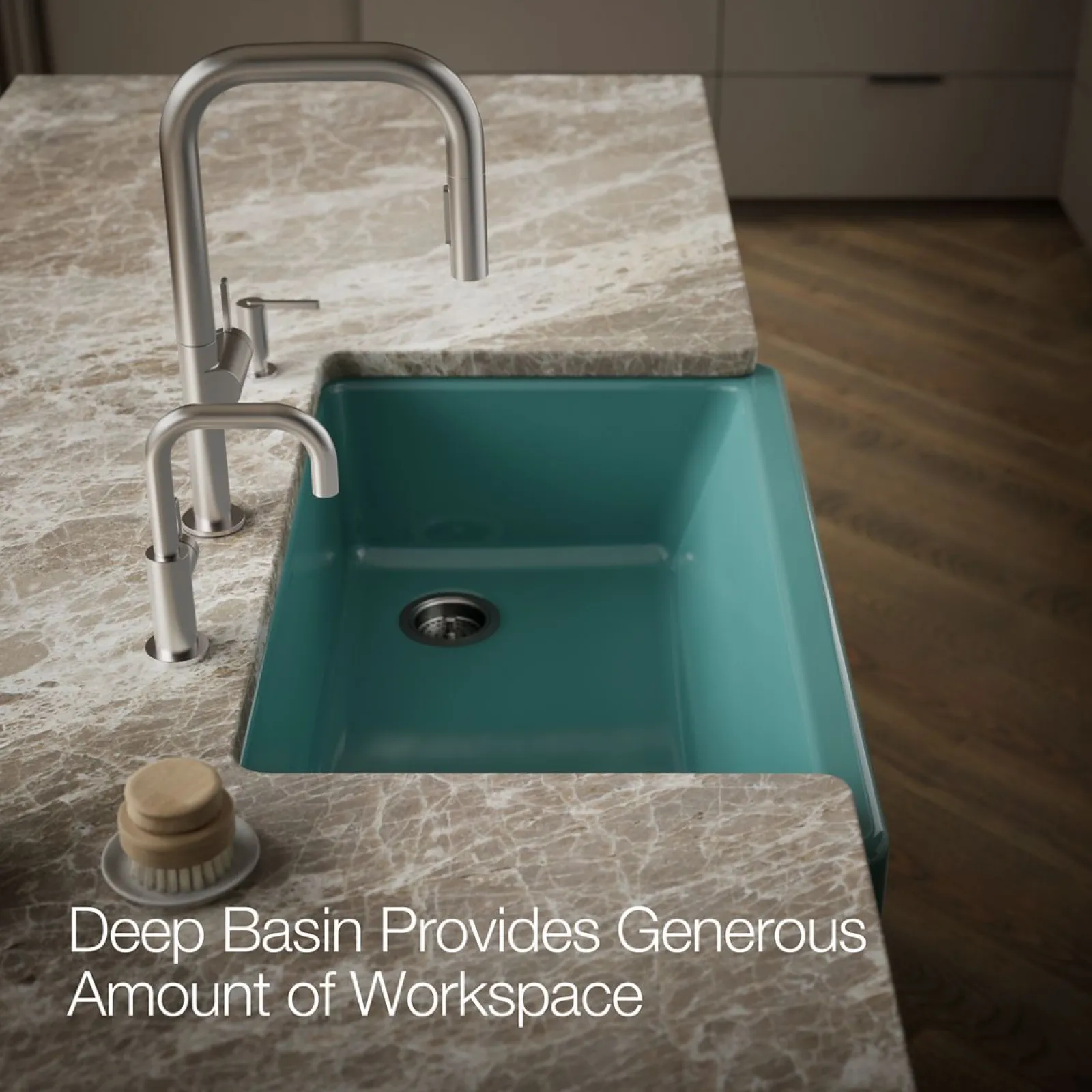 35-1/2" undermount single-bowl farmhouse kitchen sink^Kohler Hot