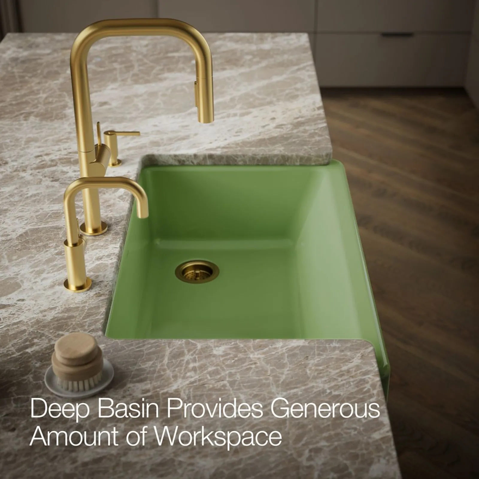 35-1/2" undermount single-bowl farmhouse kitchen sink^Kohler Hot