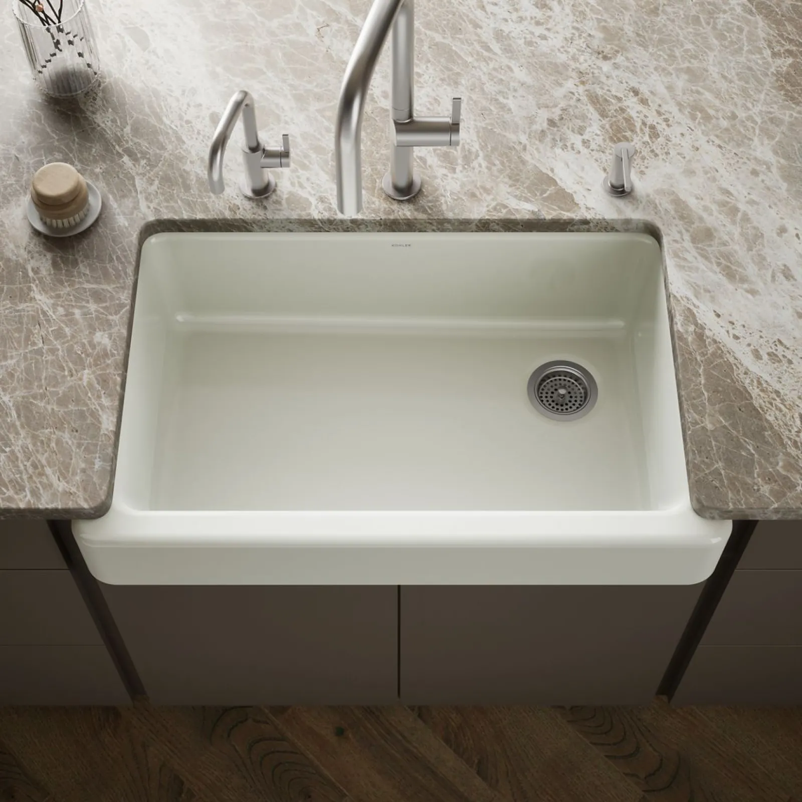 35-1/2" undermount single-bowl farmhouse kitchen sink^Kohler Hot