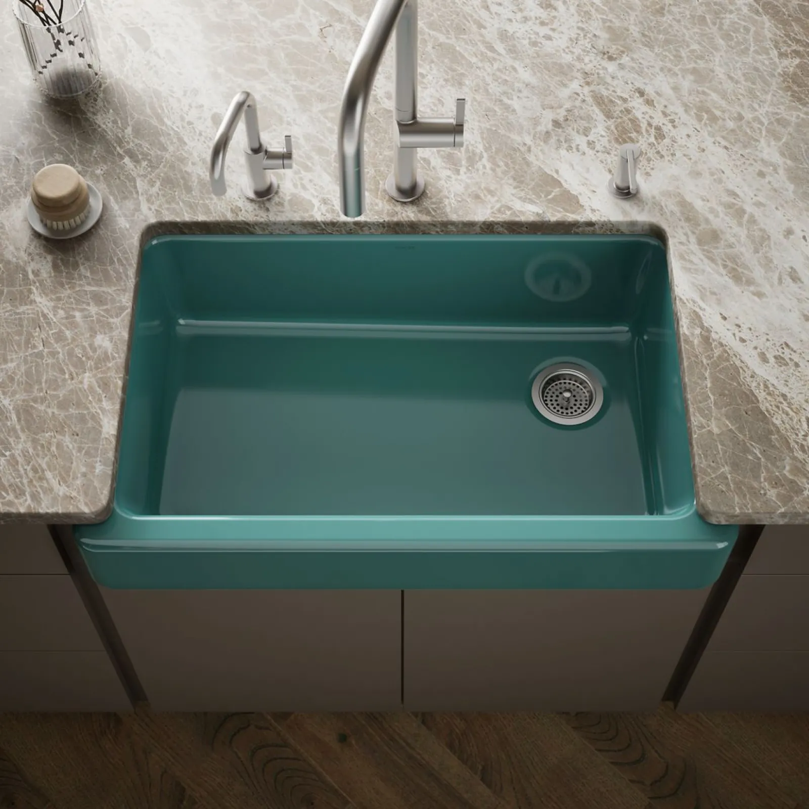35-1/2" undermount single-bowl farmhouse kitchen sink^Kohler Hot