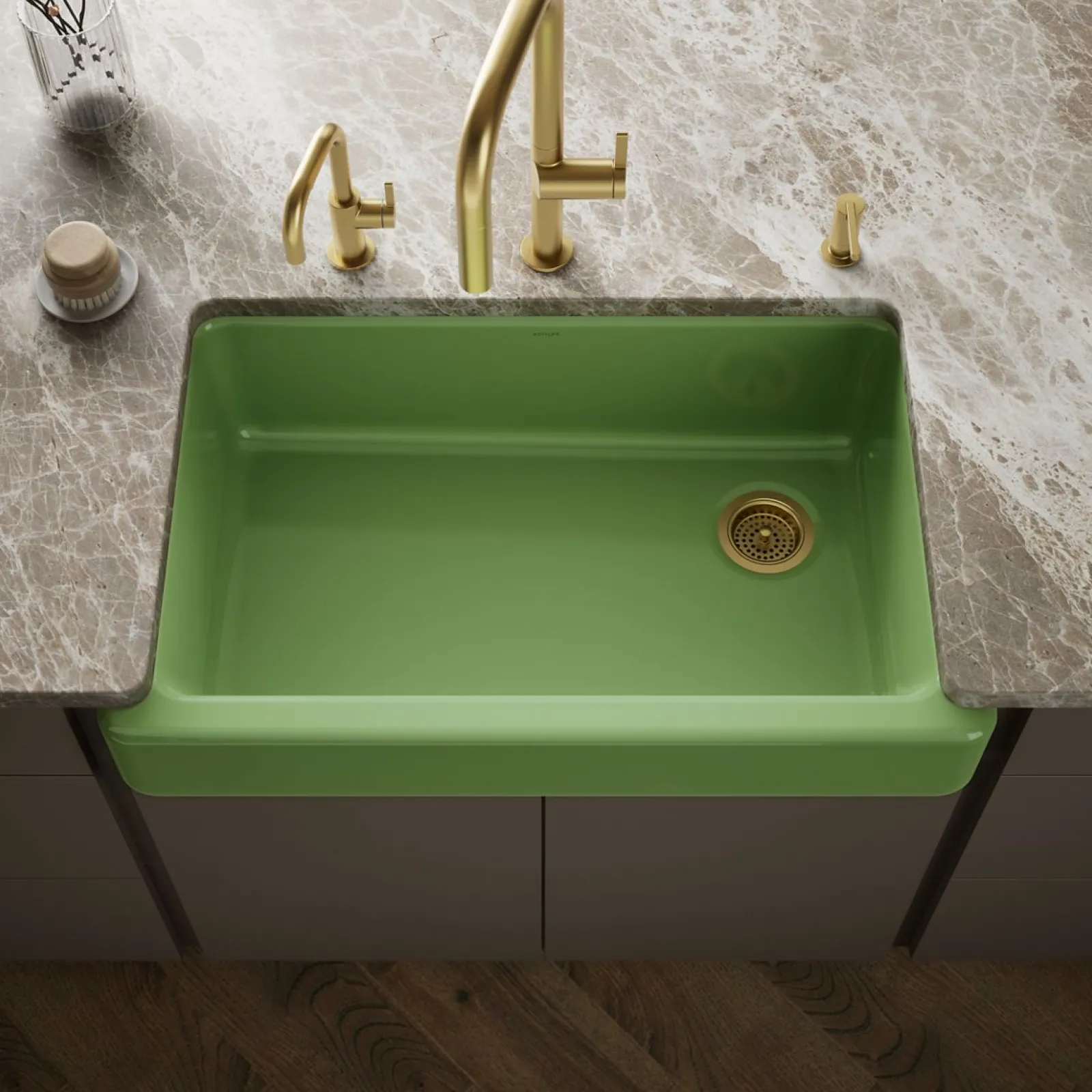 35-1/2" undermount single-bowl farmhouse kitchen sink^Kohler Hot