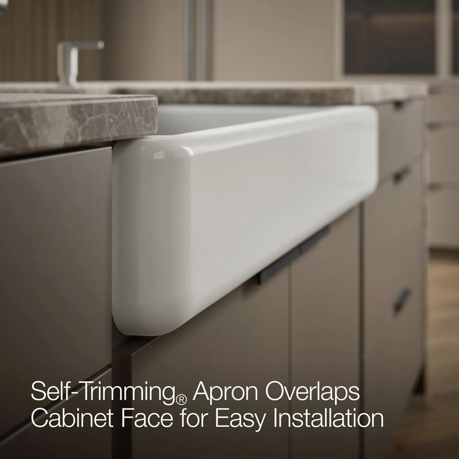 35-1/2" undermount single-bowl farmhouse kitchen sink^Kohler Hot