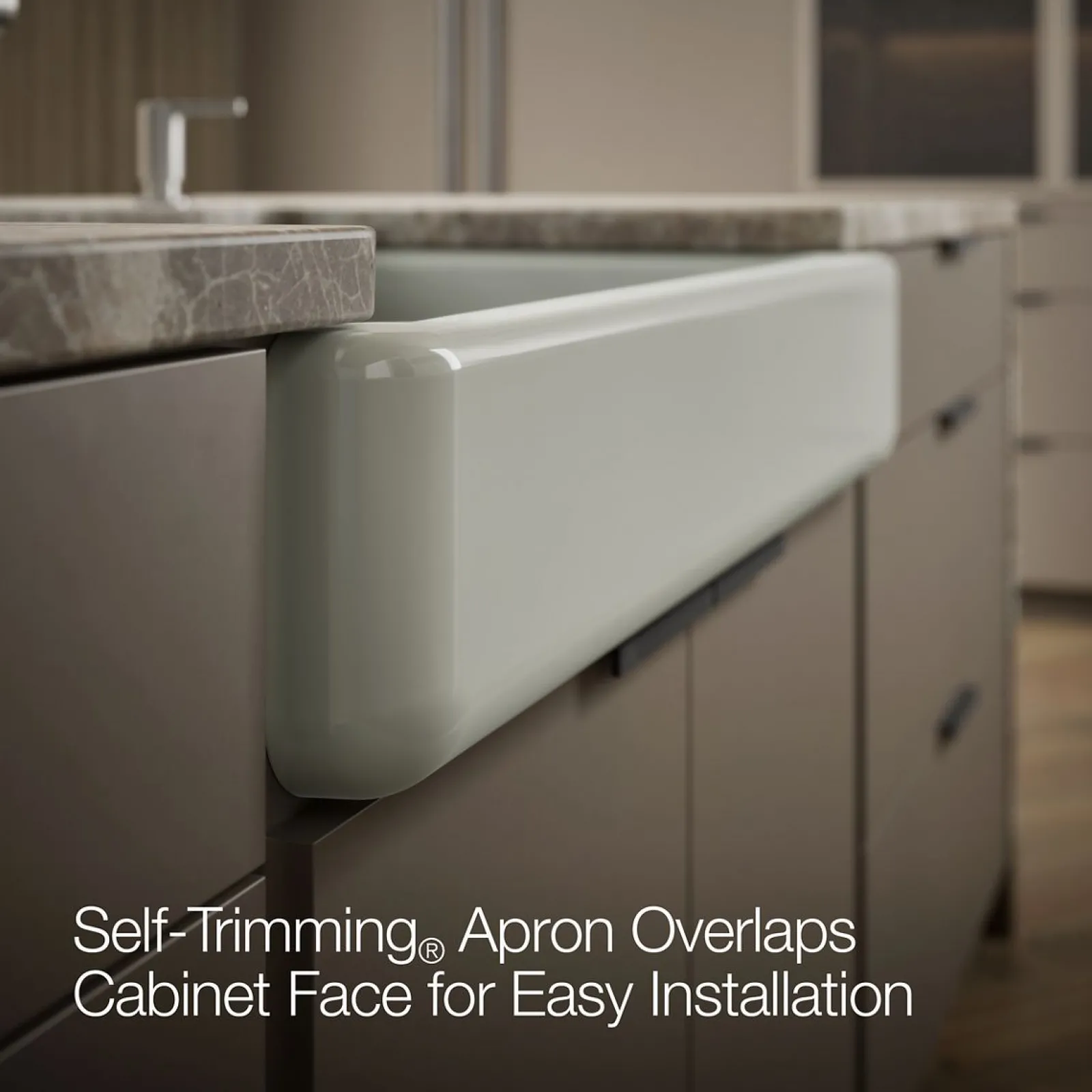 35-1/2" undermount single-bowl farmhouse kitchen sink^Kohler Hot