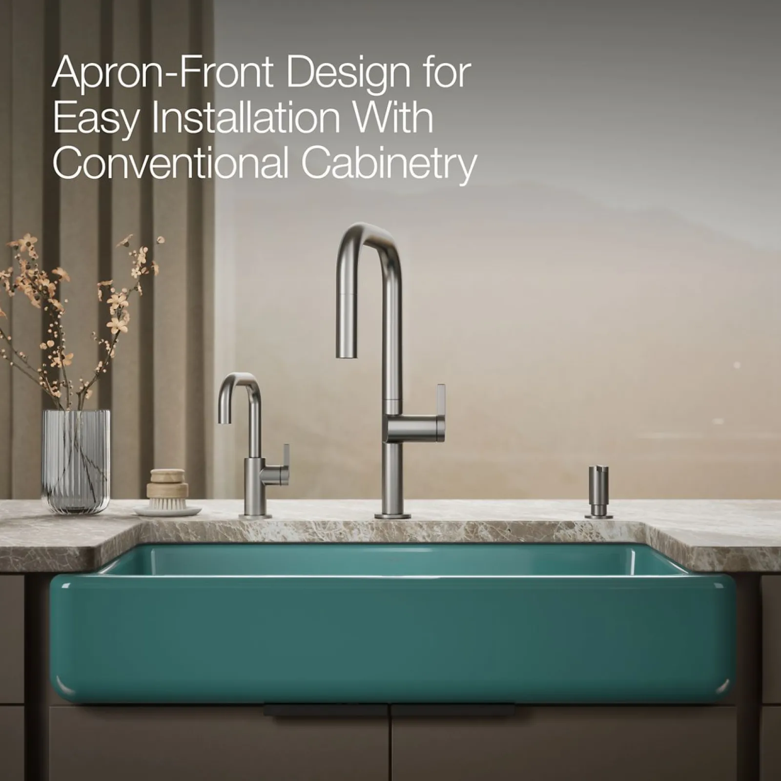 35-1/2" undermount single-bowl farmhouse kitchen sink^Kohler Hot