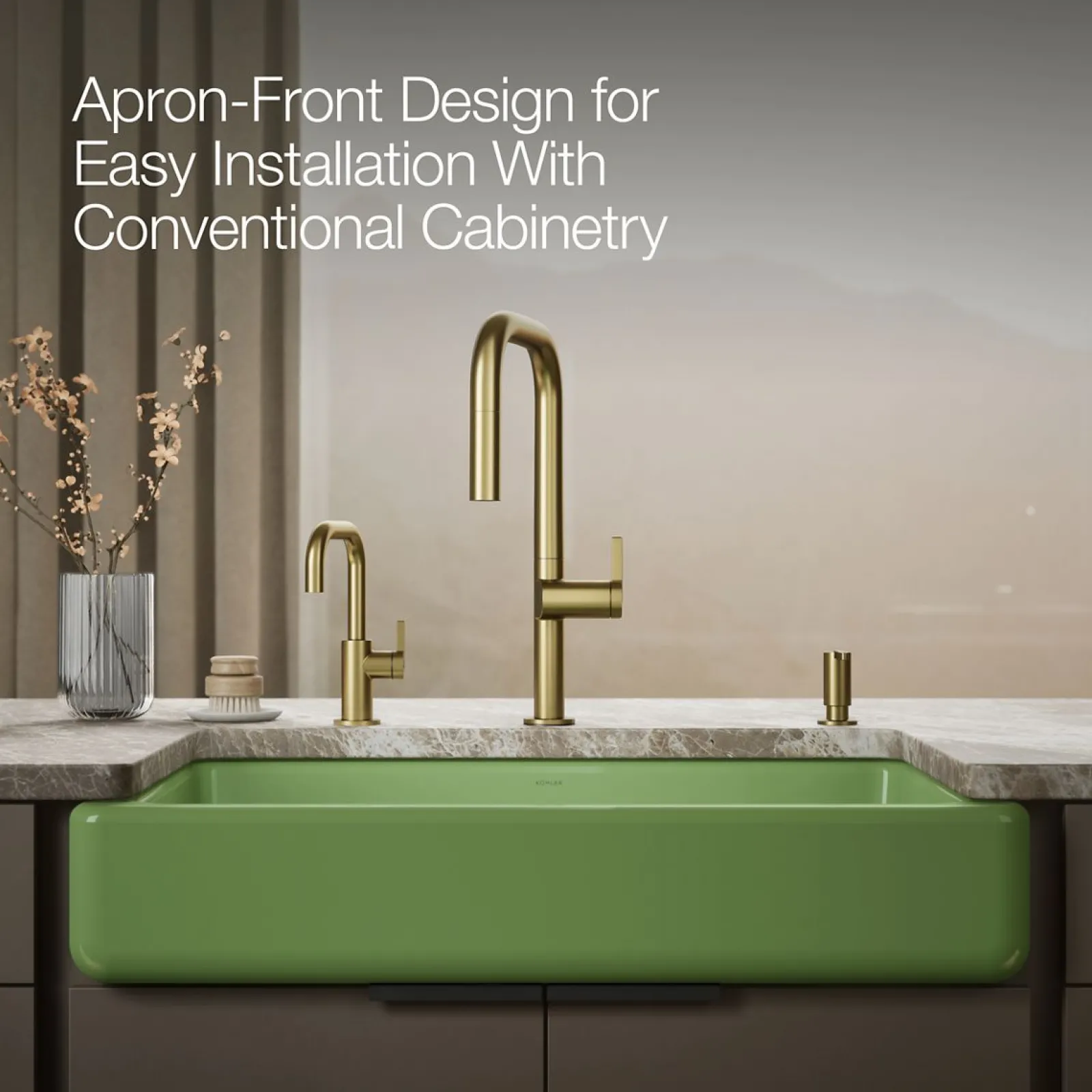 35-1/2" undermount single-bowl farmhouse kitchen sink^Kohler Hot