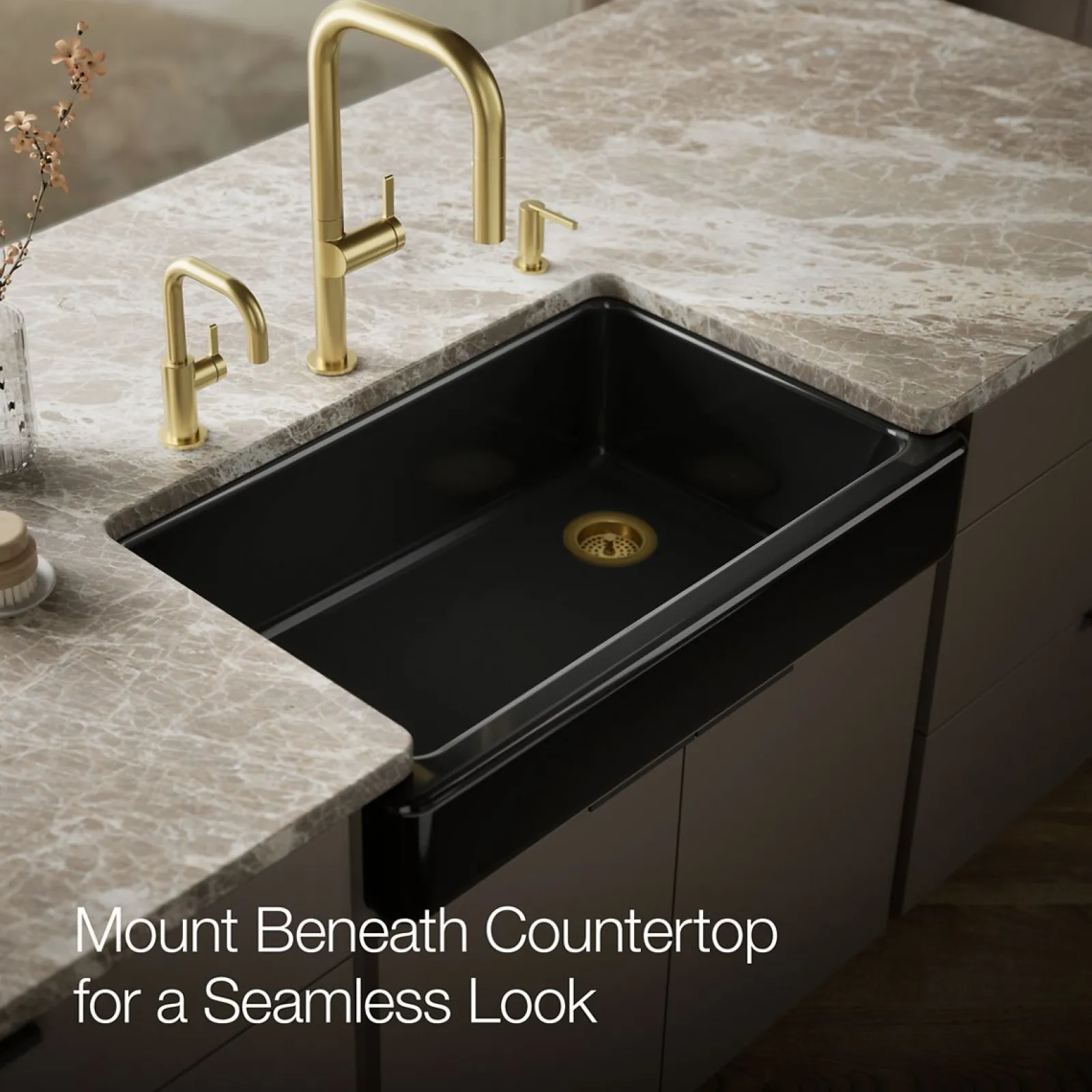 35-1/2" undermount single-bowl farmhouse kitchen sink^Kohler Hot