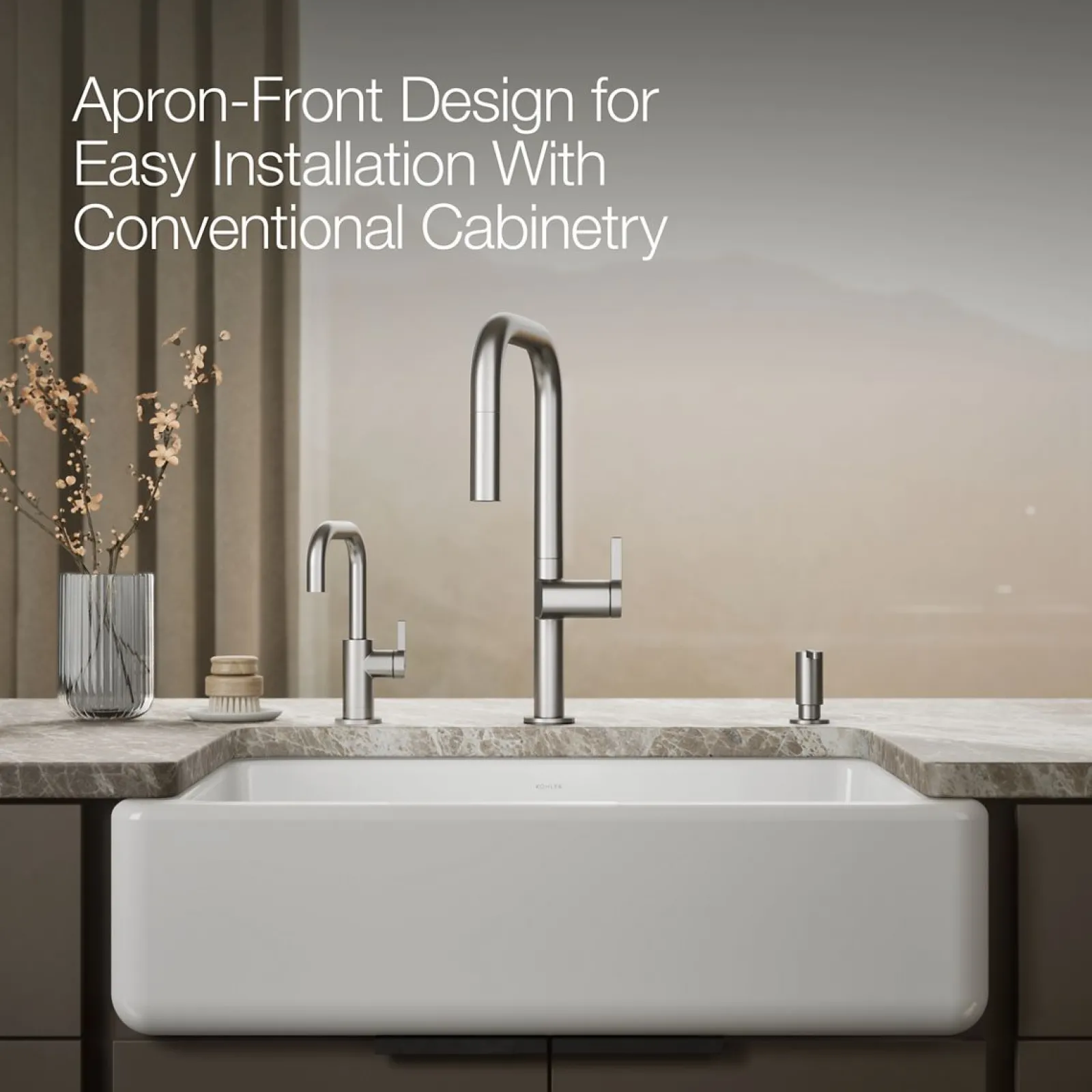 32-3/4" undermount single-bowl farmhouse kitchen sink^Kohler Sale