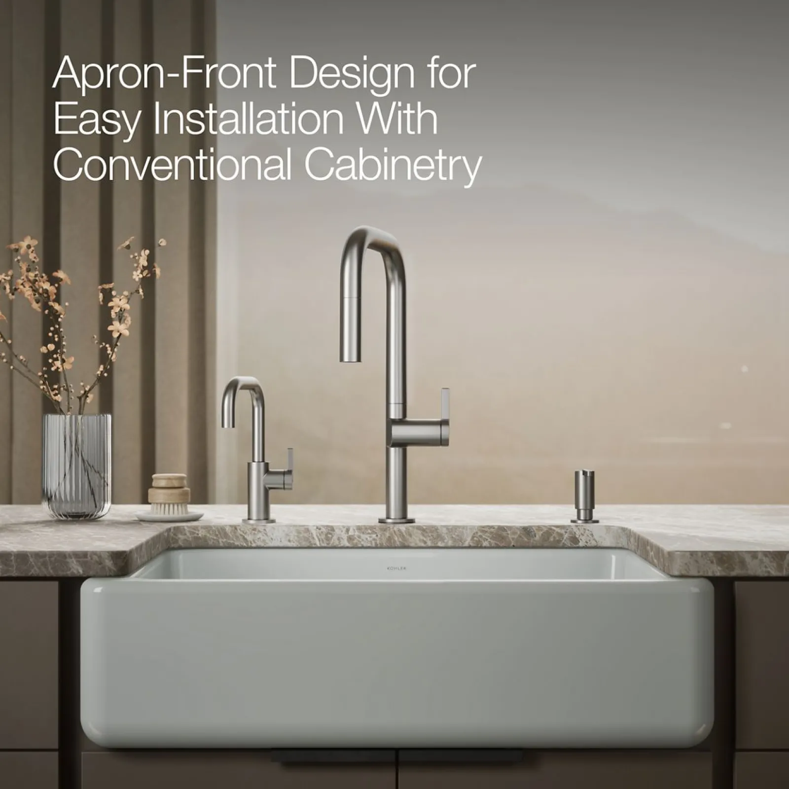 32-3/4" undermount single-bowl farmhouse kitchen sink^Kohler Sale