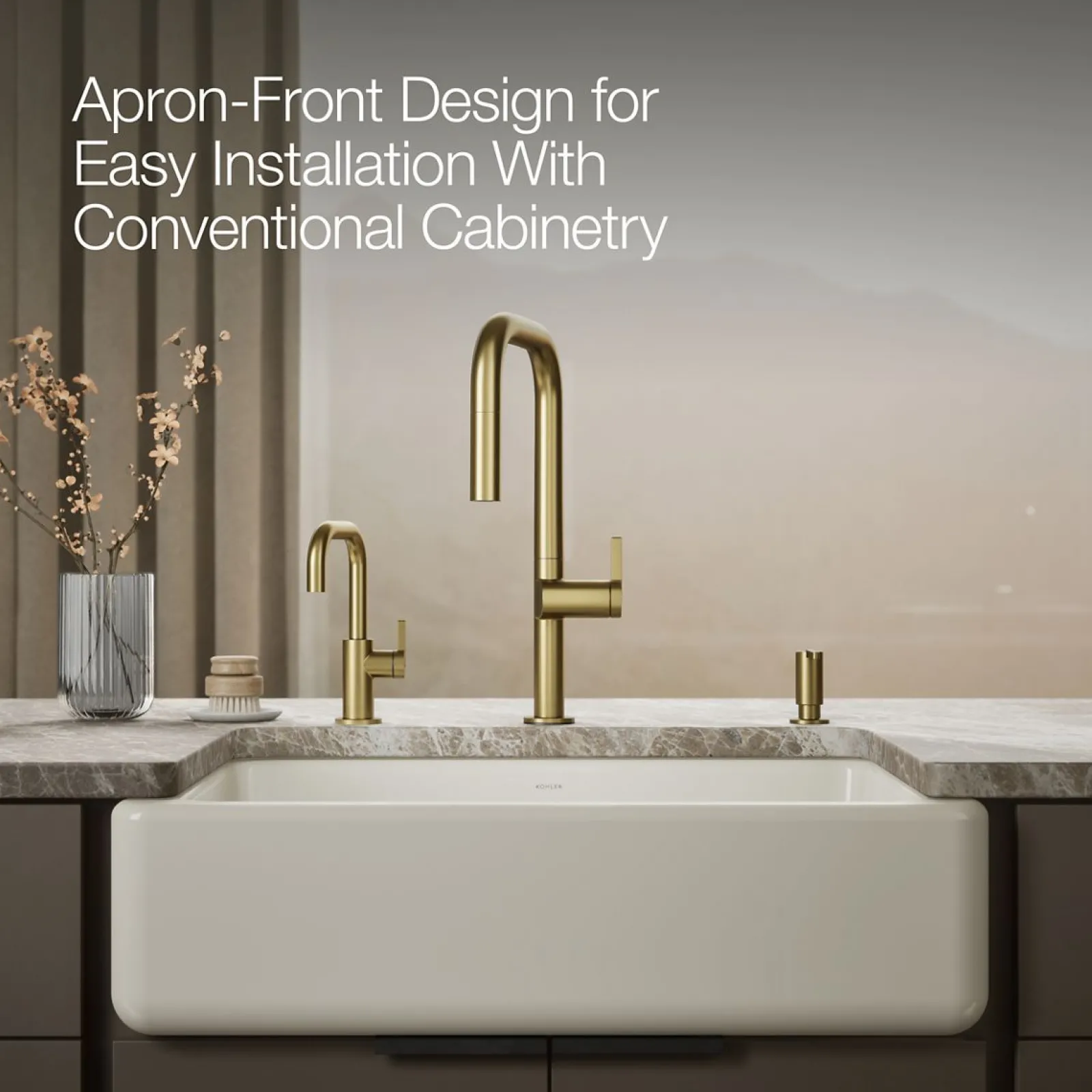 32-3/4" undermount single-bowl farmhouse kitchen sink^Kohler Sale