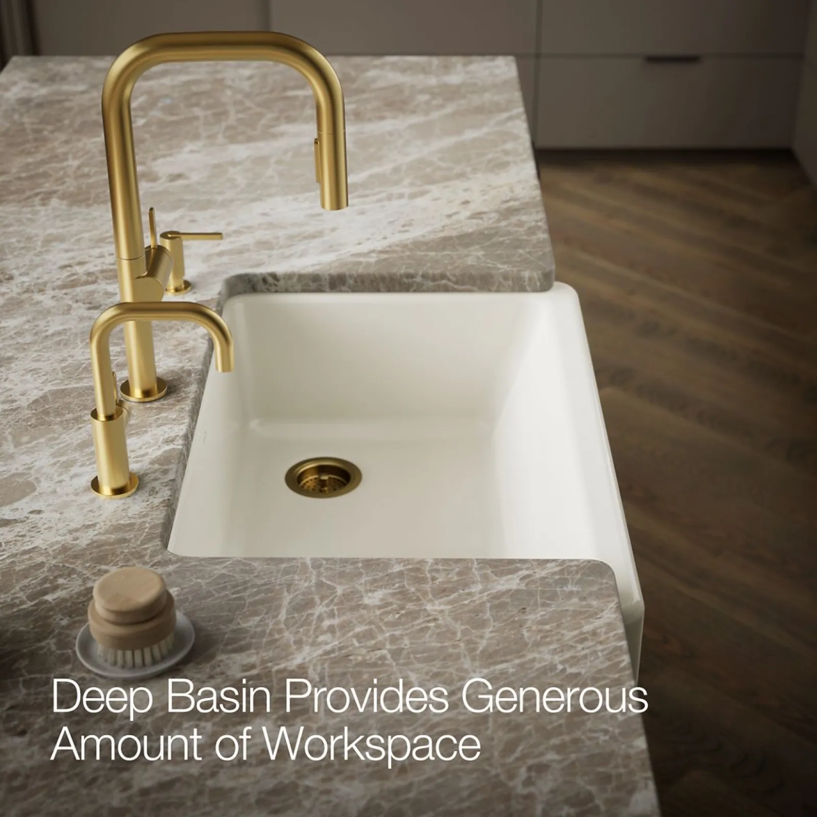32-1/2" undermount single-bowl farmhouse kitchen sink^Kohler Outlet
