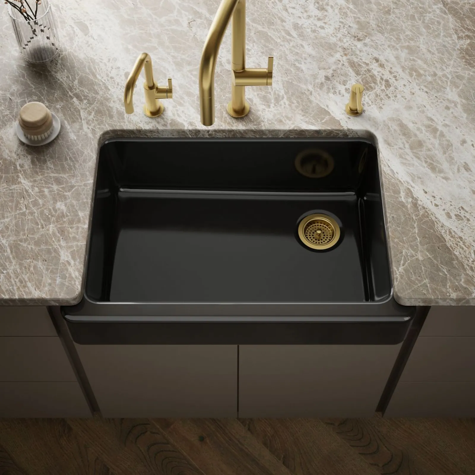 32-1/2" undermount single-bowl farmhouse kitchen sink^Kohler Outlet