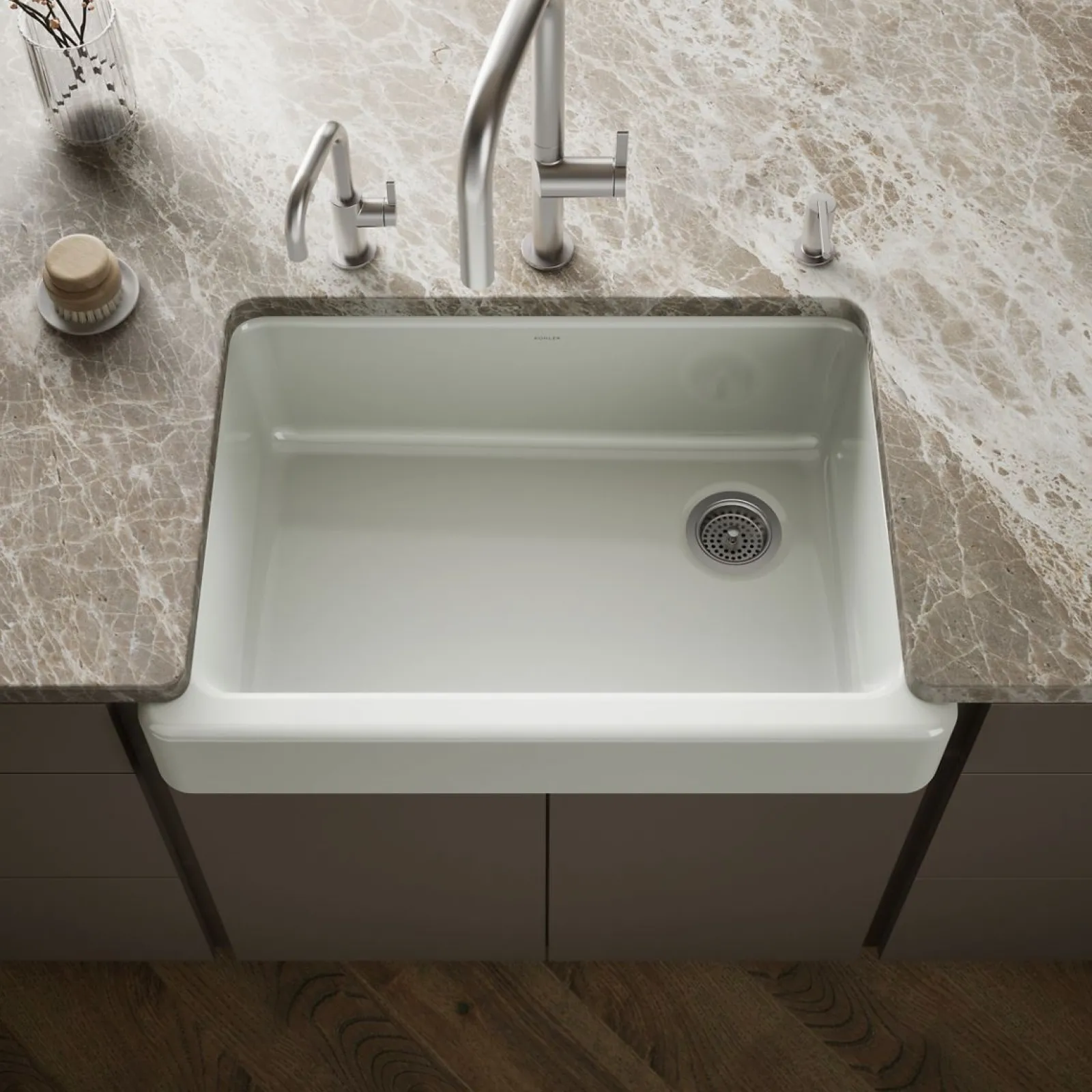 32-1/2" undermount single-bowl farmhouse kitchen sink^Kohler Outlet