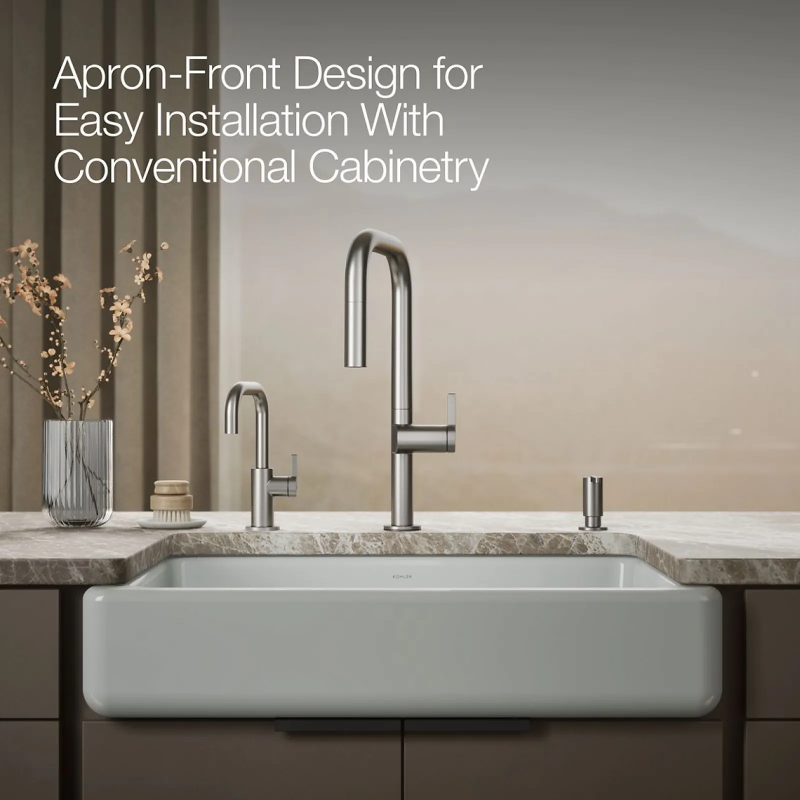 32-1/2" undermount single-bowl farmhouse kitchen sink^Kohler Outlet