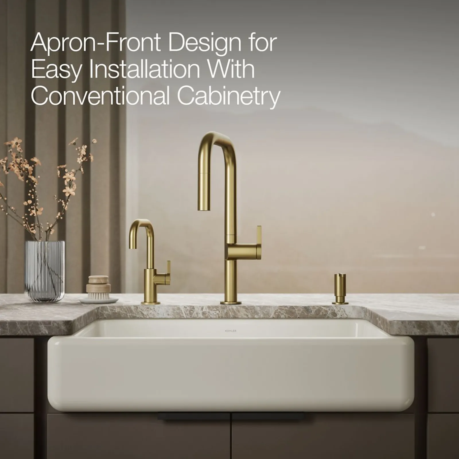 32-1/2" undermount single-bowl farmhouse kitchen sink^Kohler Outlet