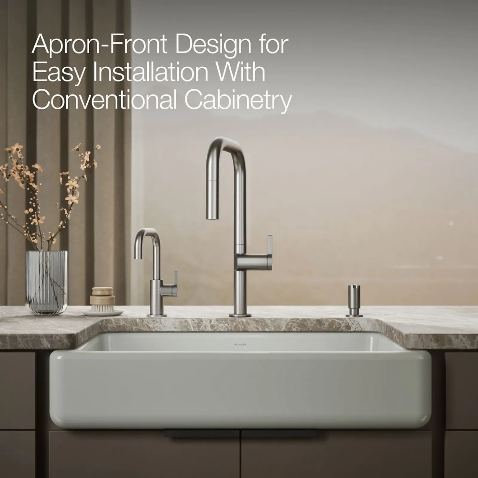 32-1/2" undermount single-bowl farmhouse kitchen sink^Kohler Outlet