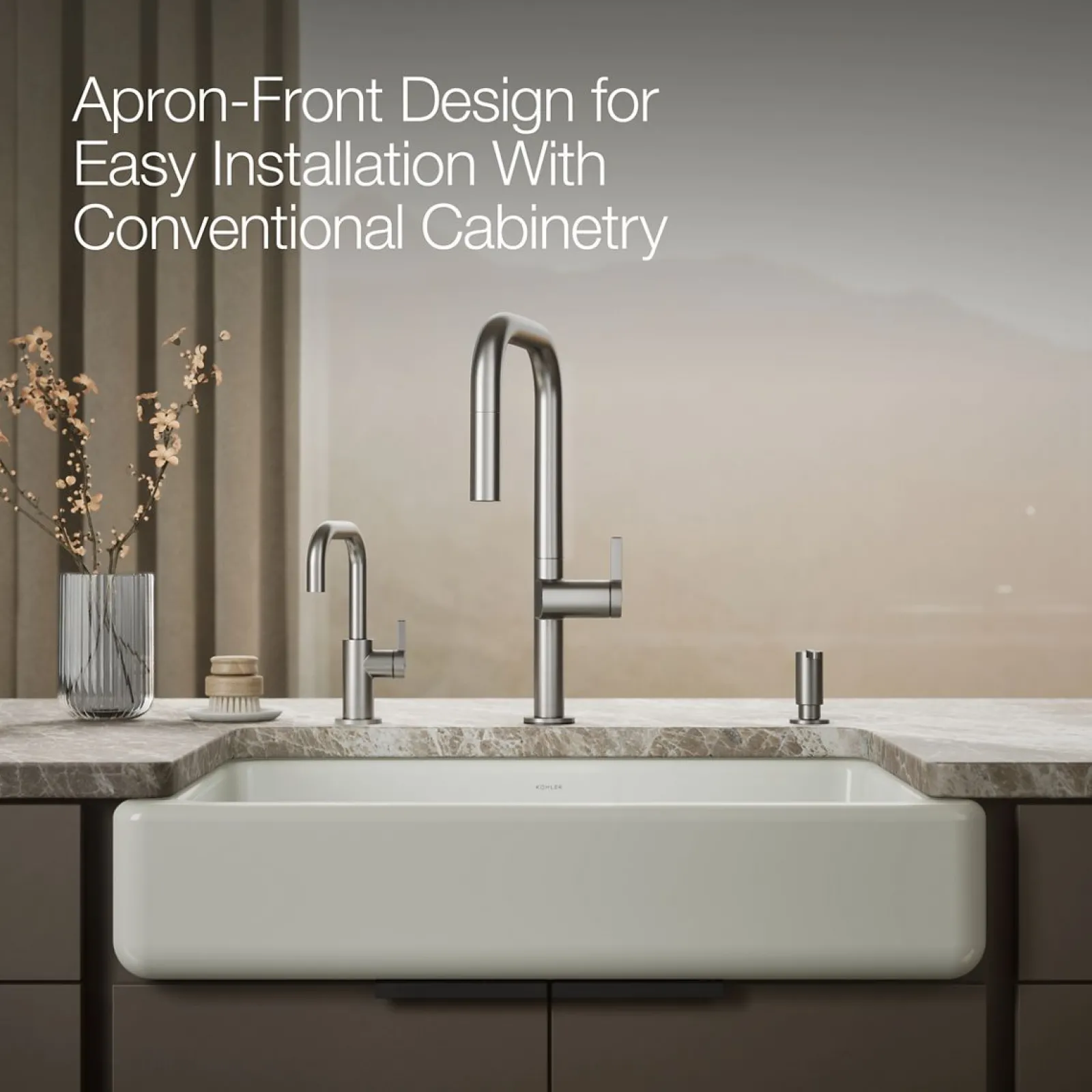 32-1/2" undermount single-bowl farmhouse kitchen sink^Kohler Outlet