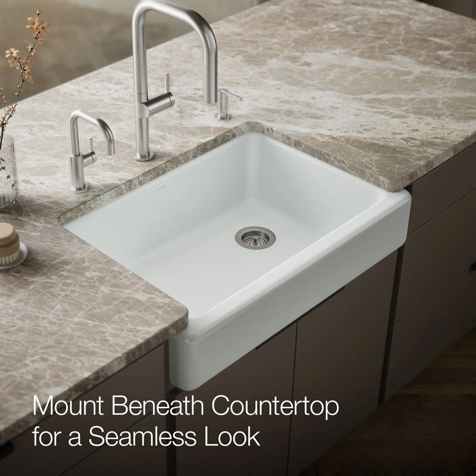 32-1/2" undermount single-bowl farmhouse kitchen sink^Kohler Outlet
