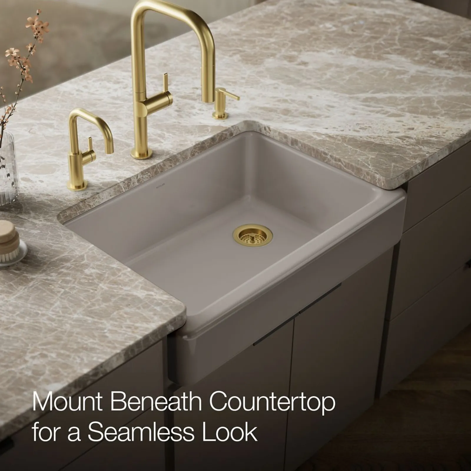32-1/2" undermount single-bowl farmhouse kitchen sink^Kohler Outlet