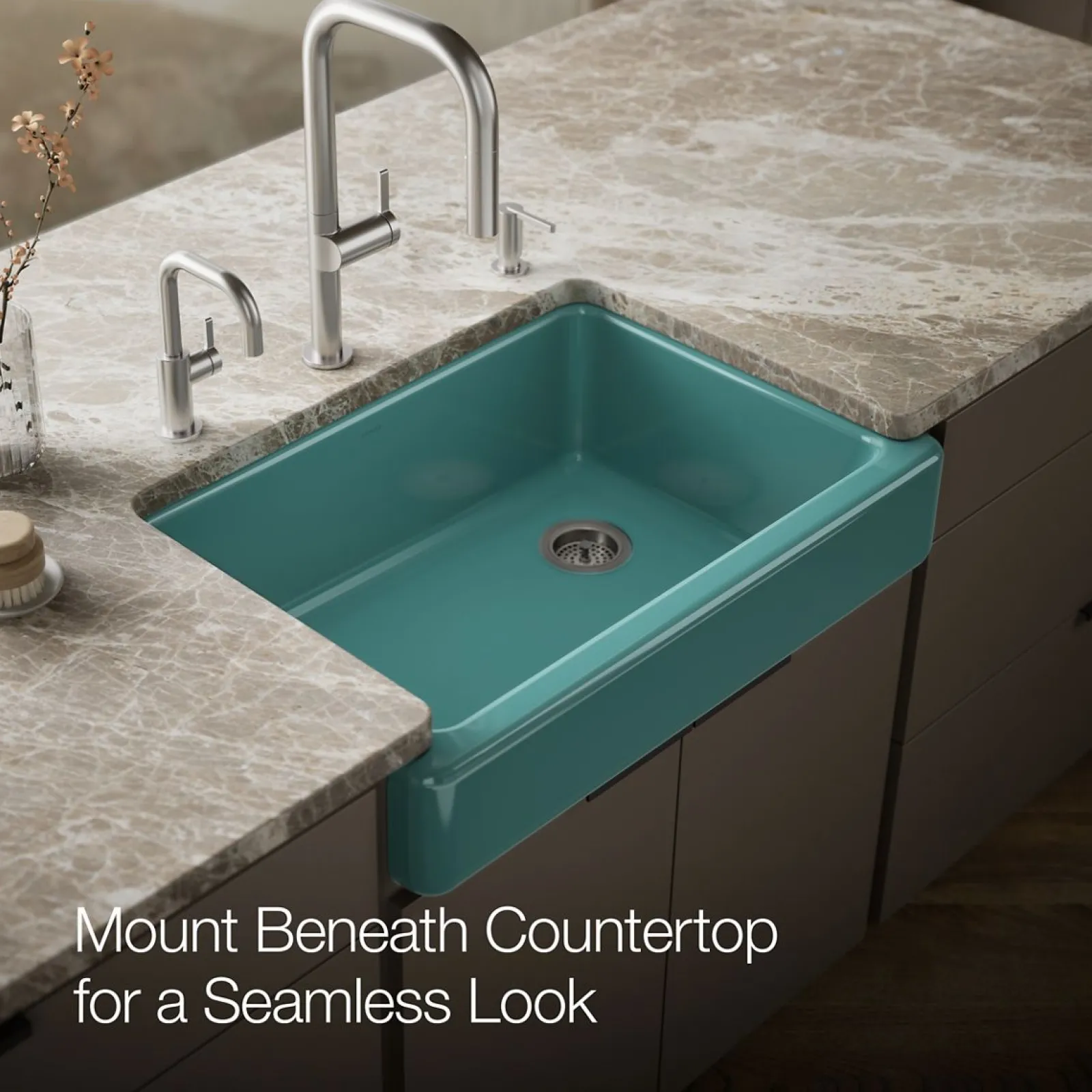 32-1/2" undermount single-bowl farmhouse kitchen sink^Kohler Outlet