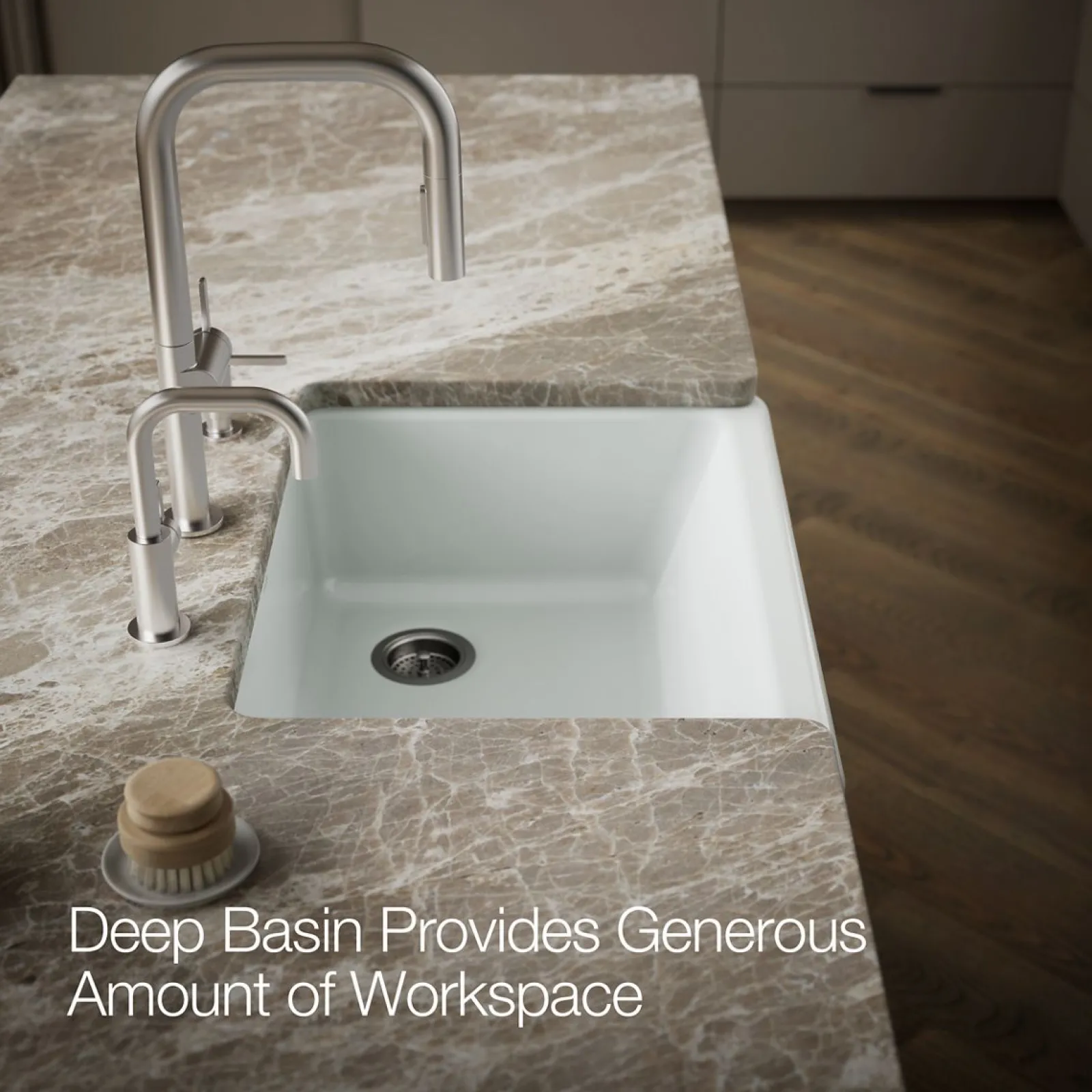 29-3/4" undermount single-bowl farmhouse kitchen sink^Kohler Clearance