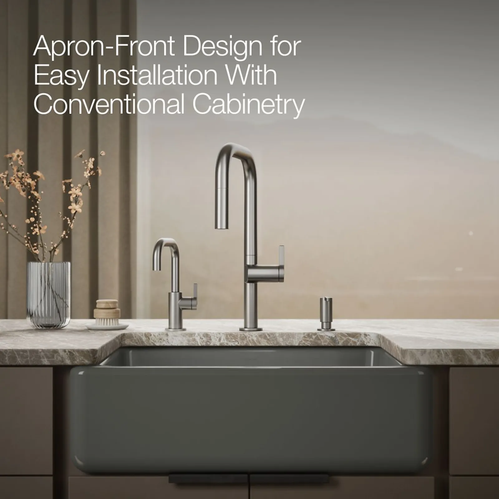 29-3/4" undermount single-bowl farmhouse kitchen sink^Kohler Clearance