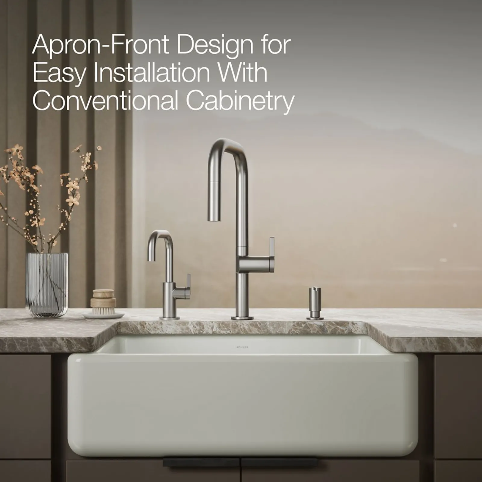 29-3/4" undermount single-bowl farmhouse kitchen sink^Kohler Clearance