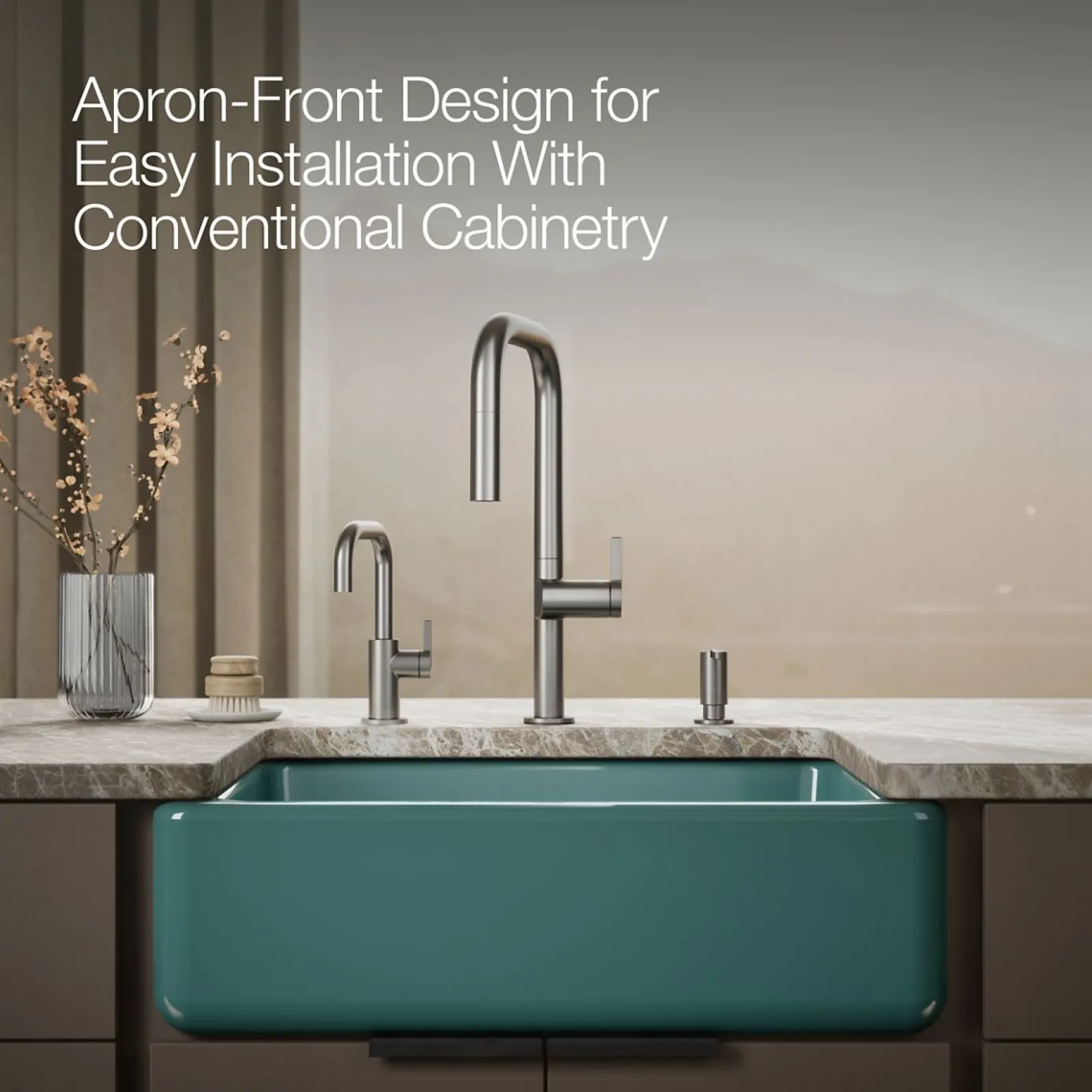 29-3/4" undermount single-bowl farmhouse kitchen sink^Kohler Clearance