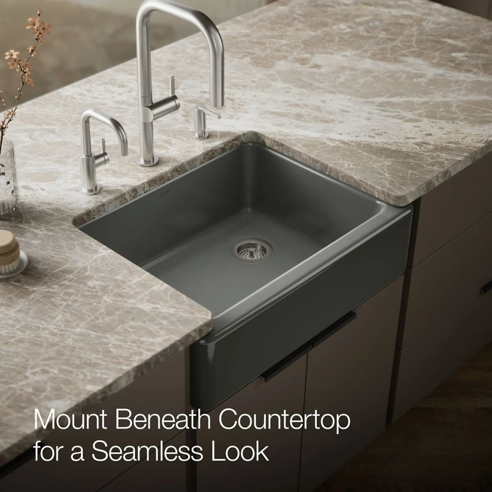 29-3/4" undermount single-bowl farmhouse kitchen sink^Kohler Clearance