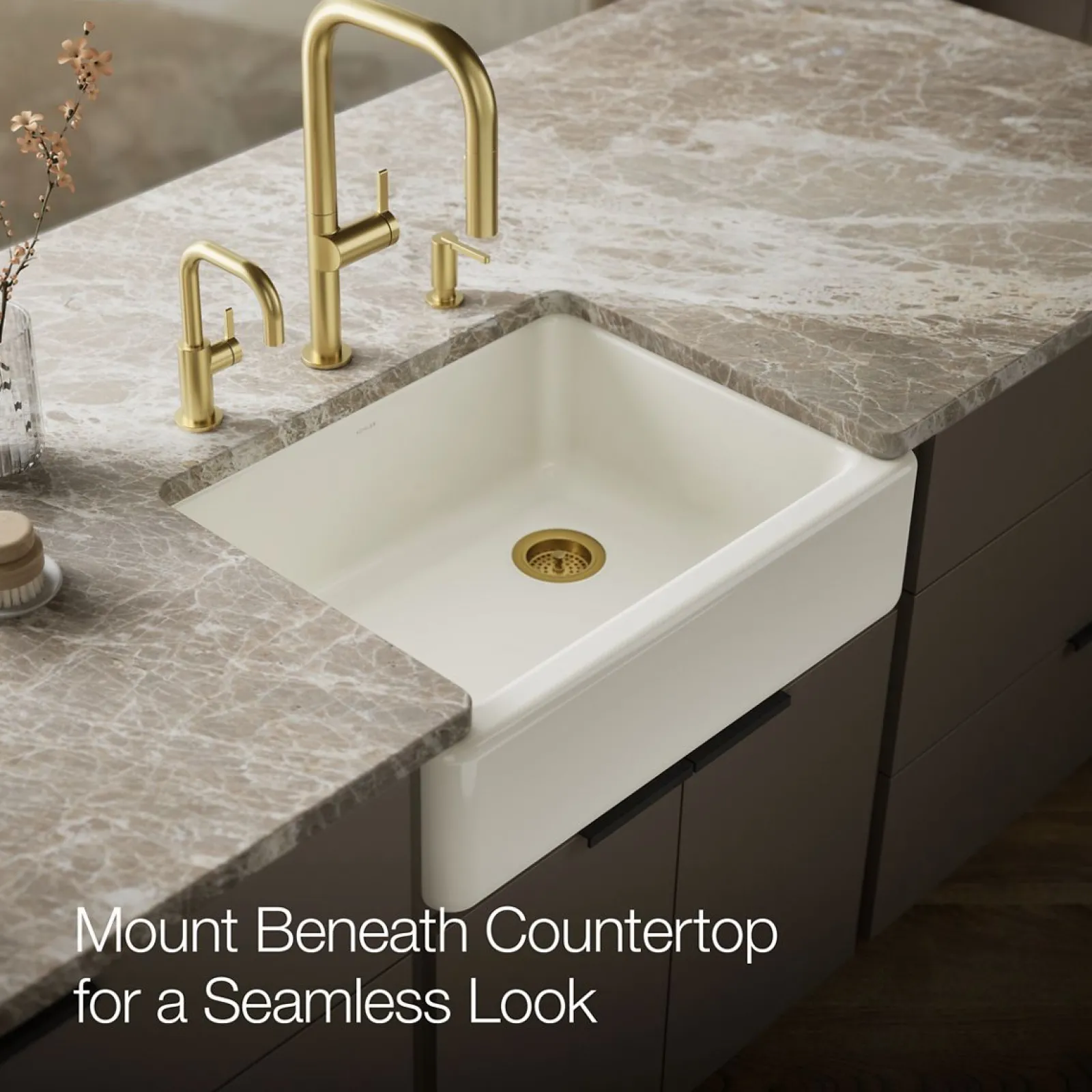 29-3/4" undermount single-bowl farmhouse kitchen sink^Kohler Clearance