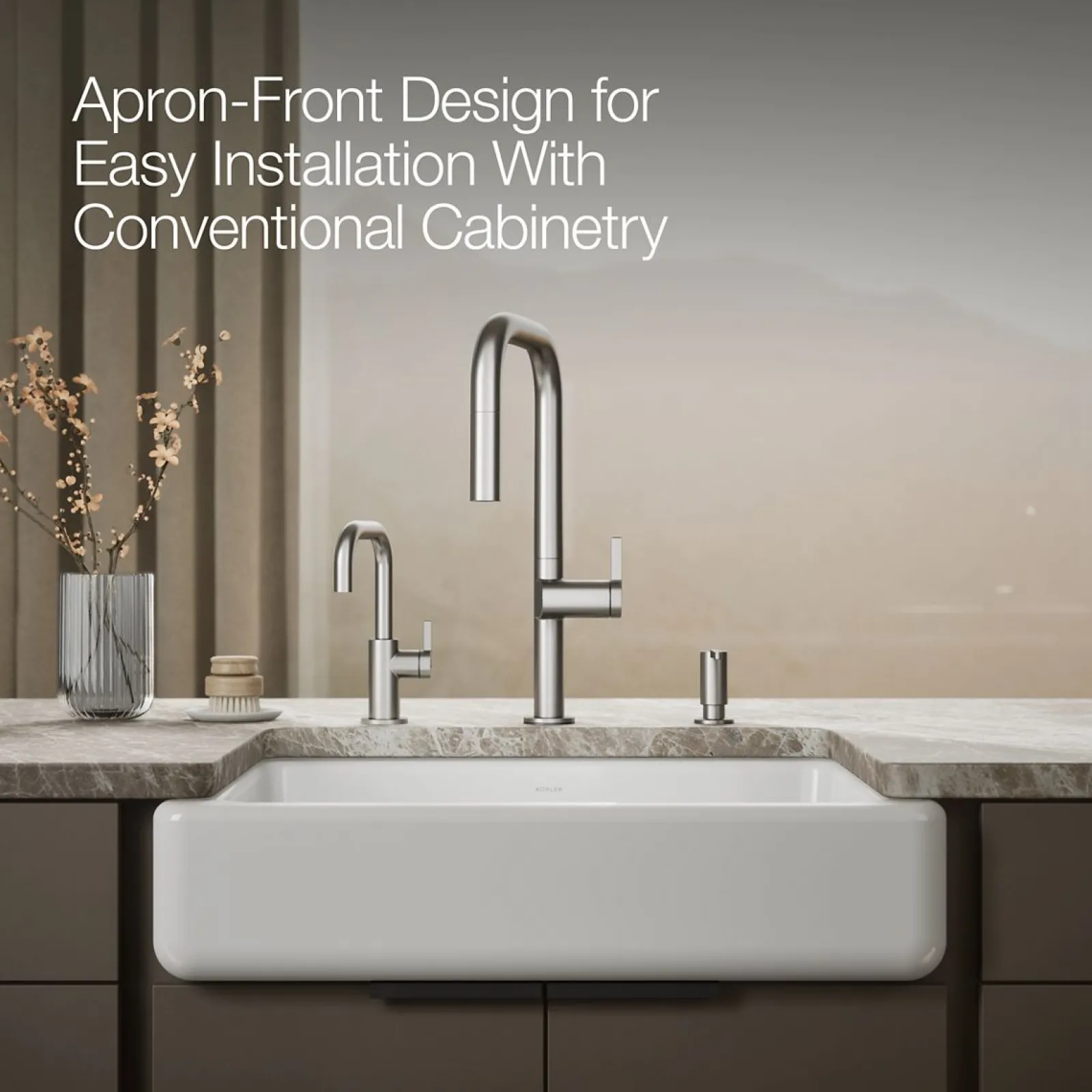 29-1/2" undermount single-bowl farmhouse kitchen sink^Kohler Best