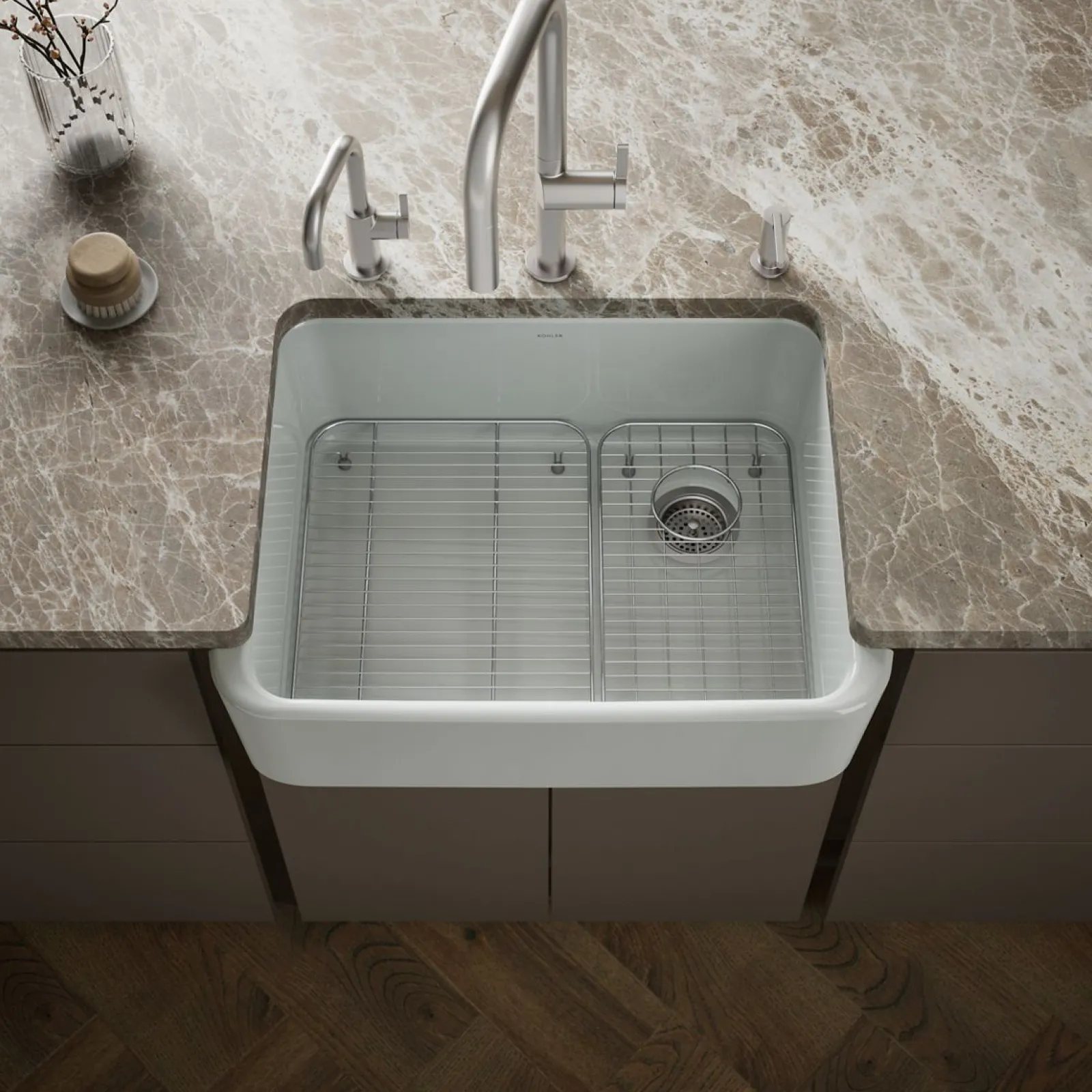 28" undermount single-bowl farmhouse kitchen sink^Kohler Sale