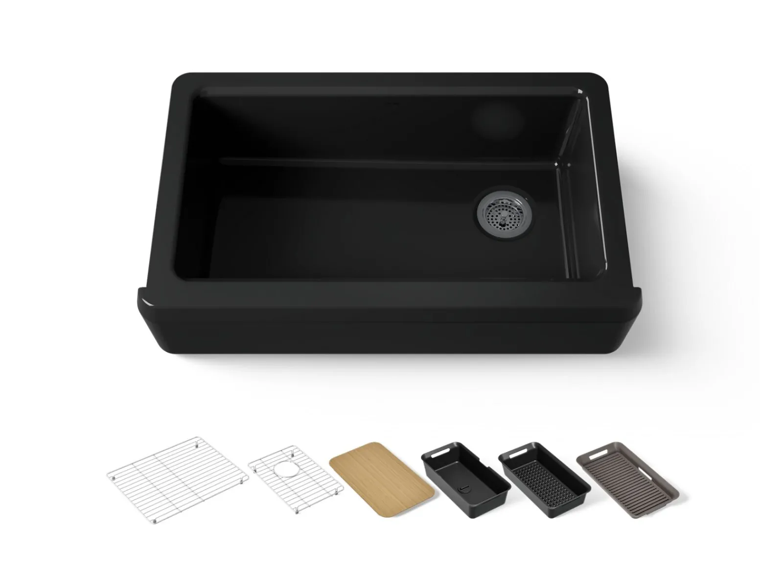 35-3/4" undermount single-bowl farmhouse workstation kitchen sink^Kohler Clearance