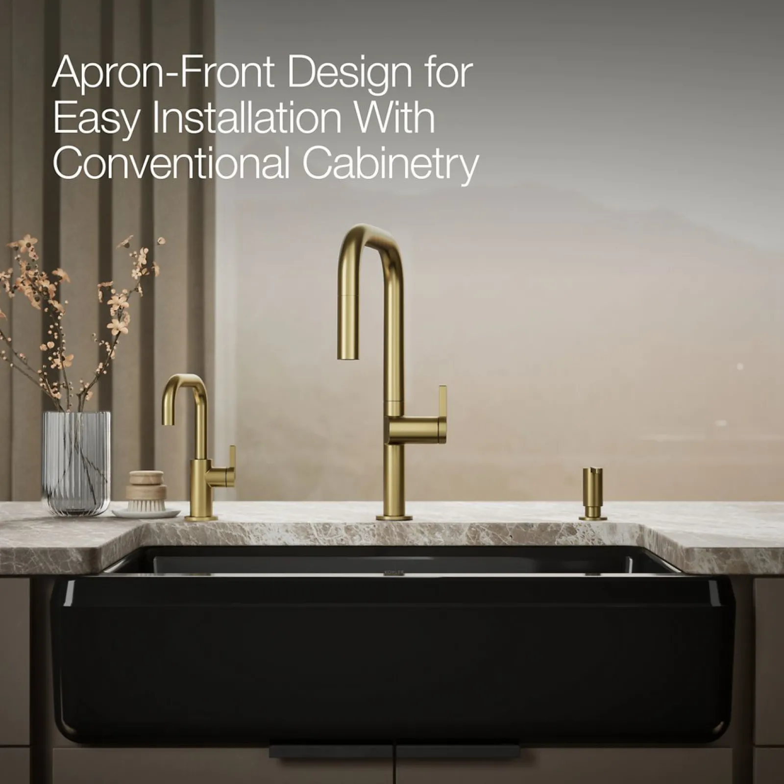 35-3/4" undermount single-bowl farmhouse workstation kitchen sink^Kohler Clearance